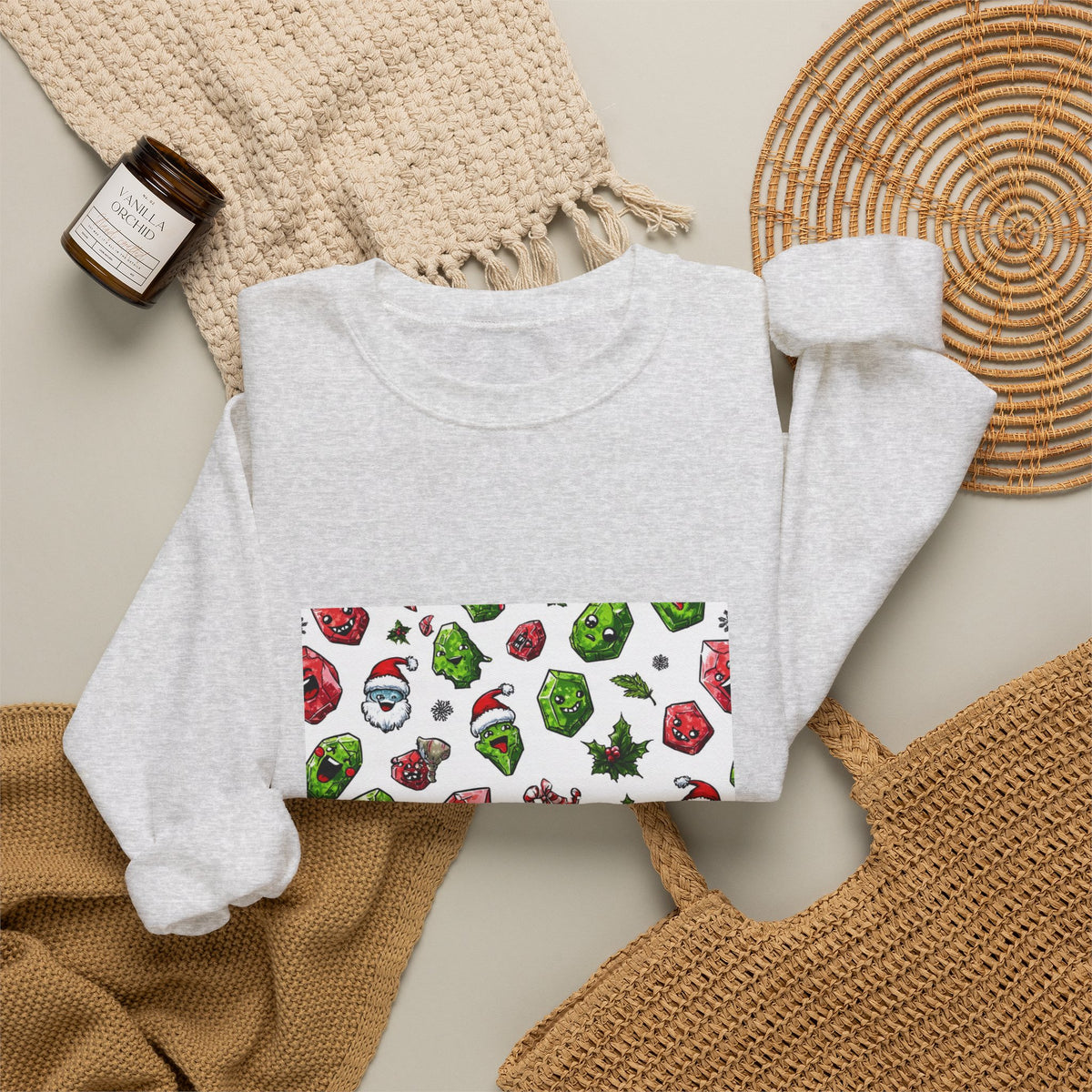 Christmas Crystal Cheer Crewneck | Neutrals & Reds
