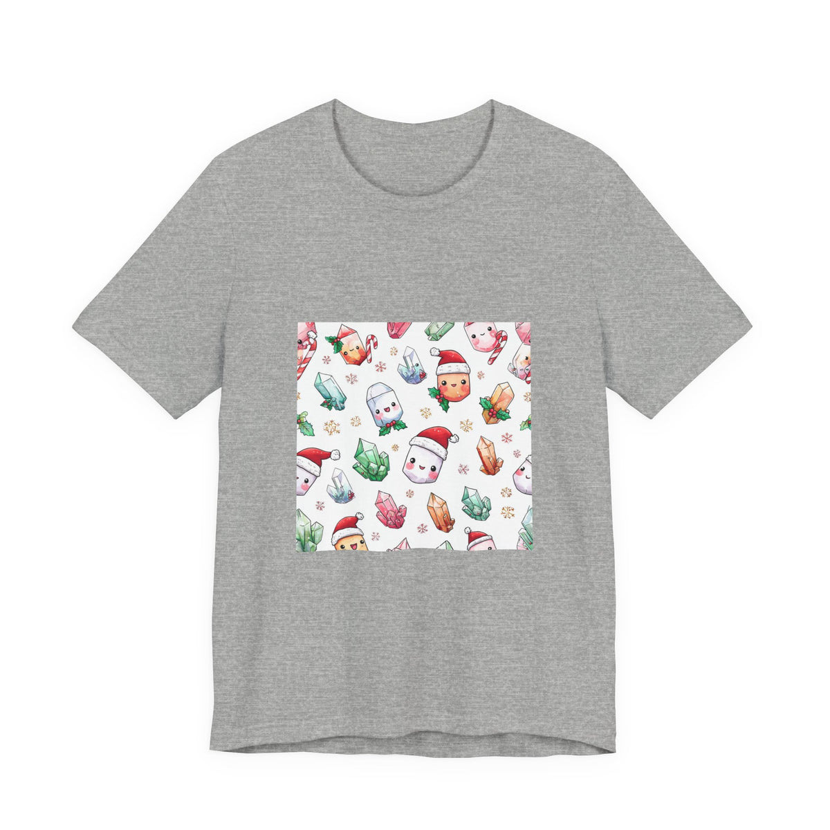 Pastel Christmas Crystal Friends T-Shirt | Light Neutrals