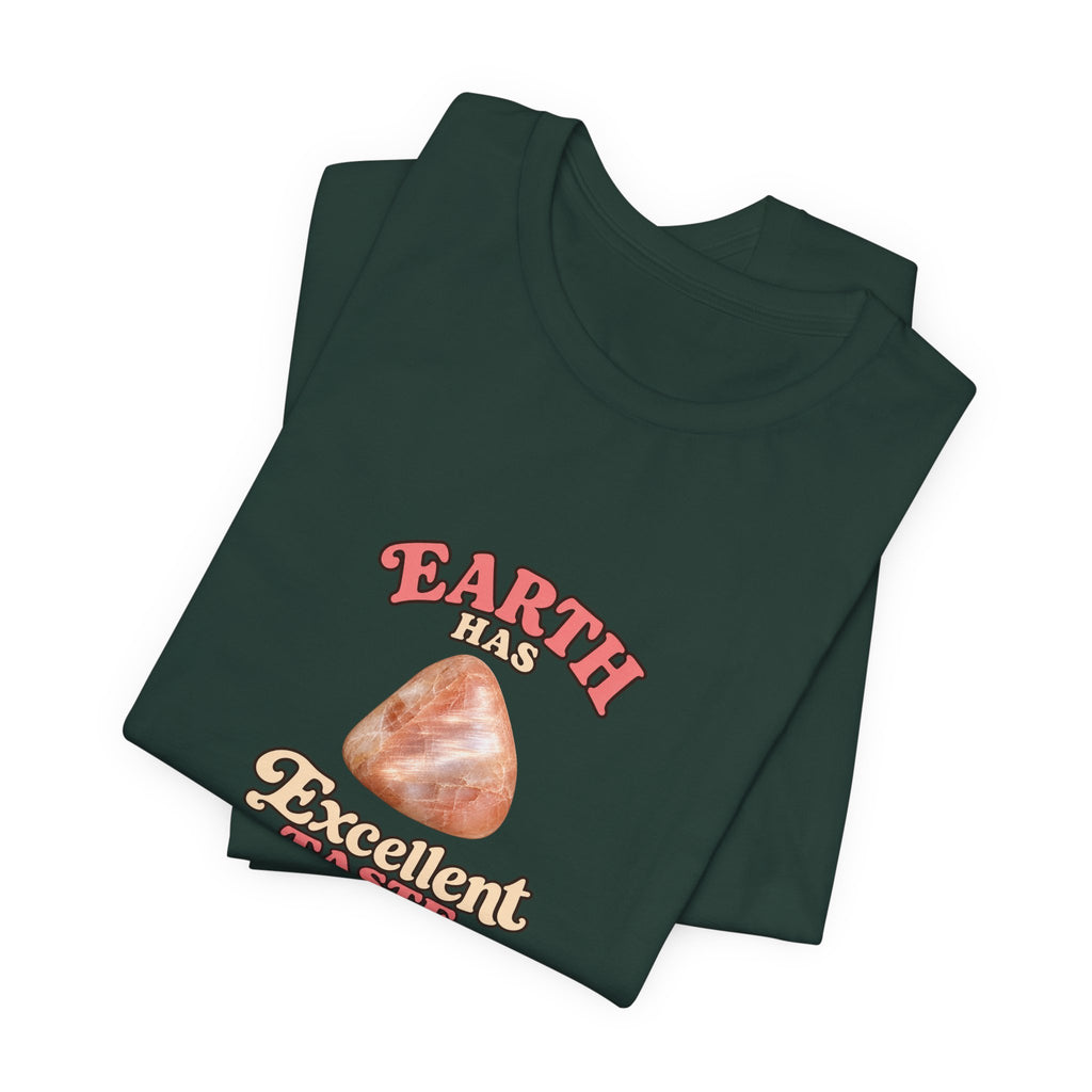 Earth Has Excellent Taste — Peach Moonstone Tee | Forest & Ocean