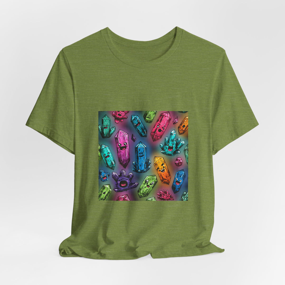 Colorful Crystal Characters T-Shirt | Greens