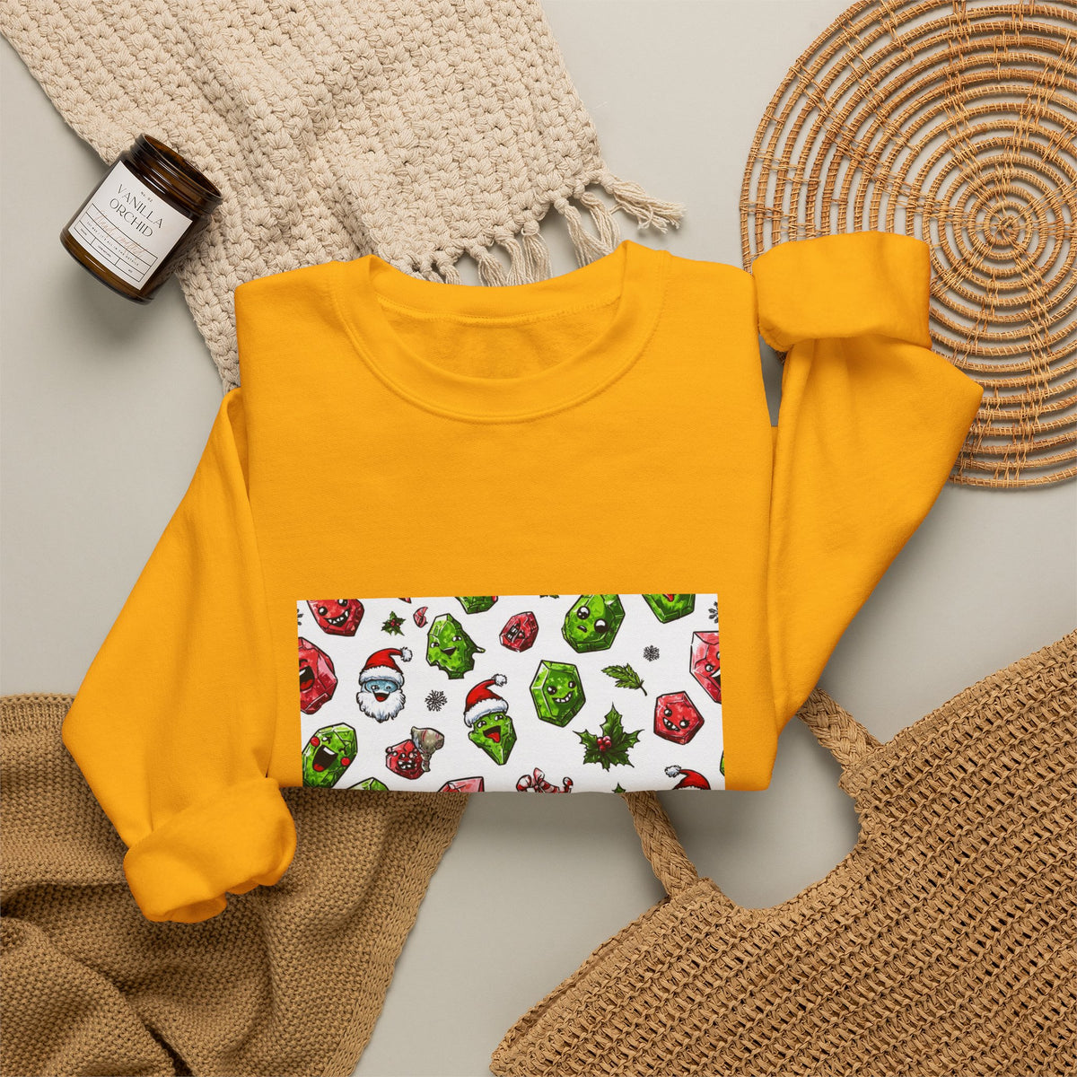 Christmas Crystal Cheer Crewneck | Earth Tones & Brights