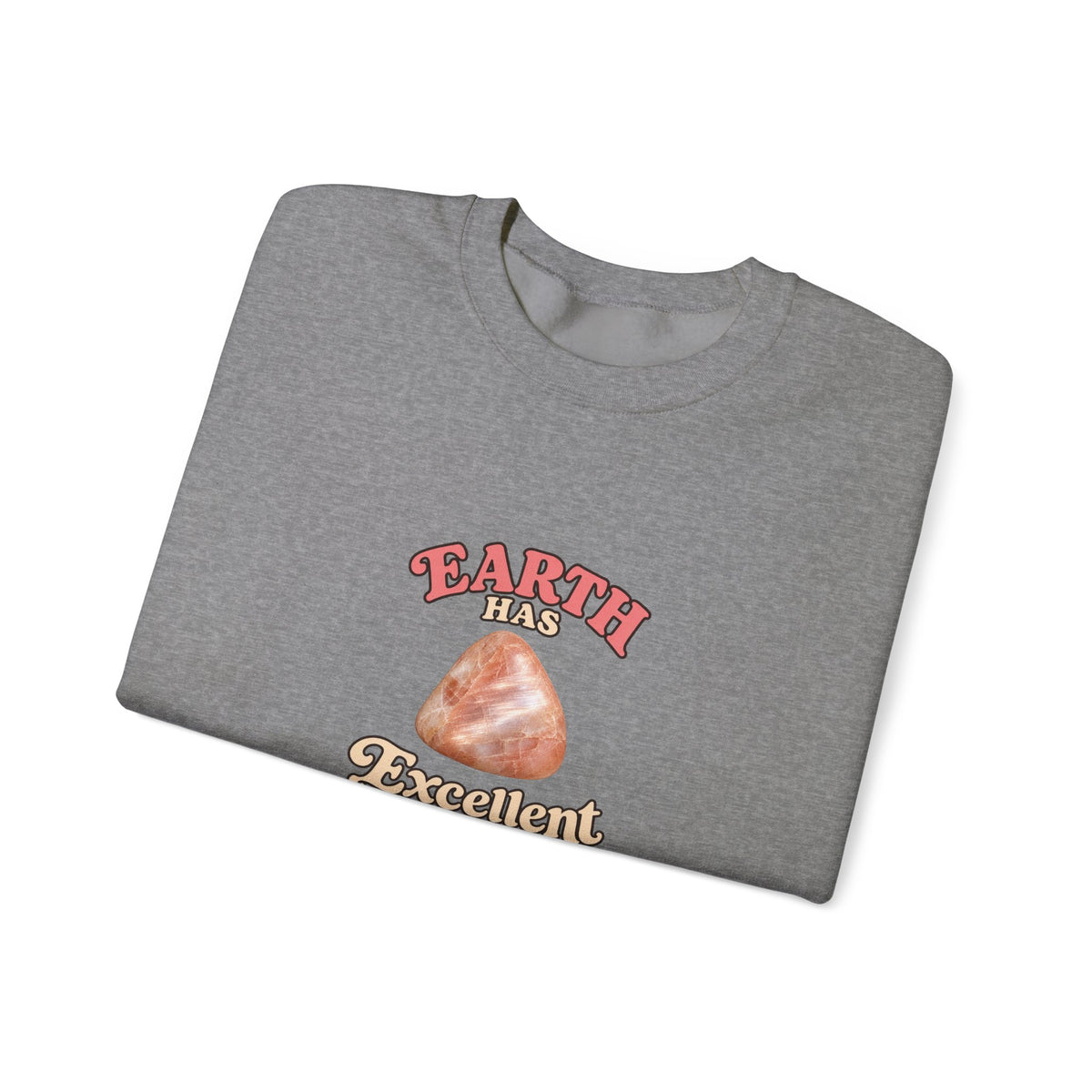 Earth Has Excellent Taste — Peach Moonstone Crewneck | Neutrals & Reds