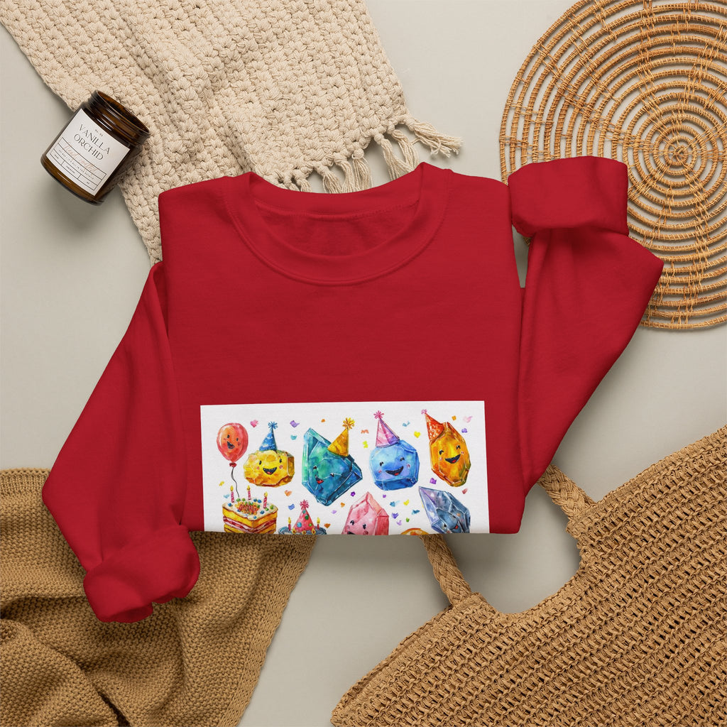 Crystal Birthday Party Crewneck | Neutrals & Reds