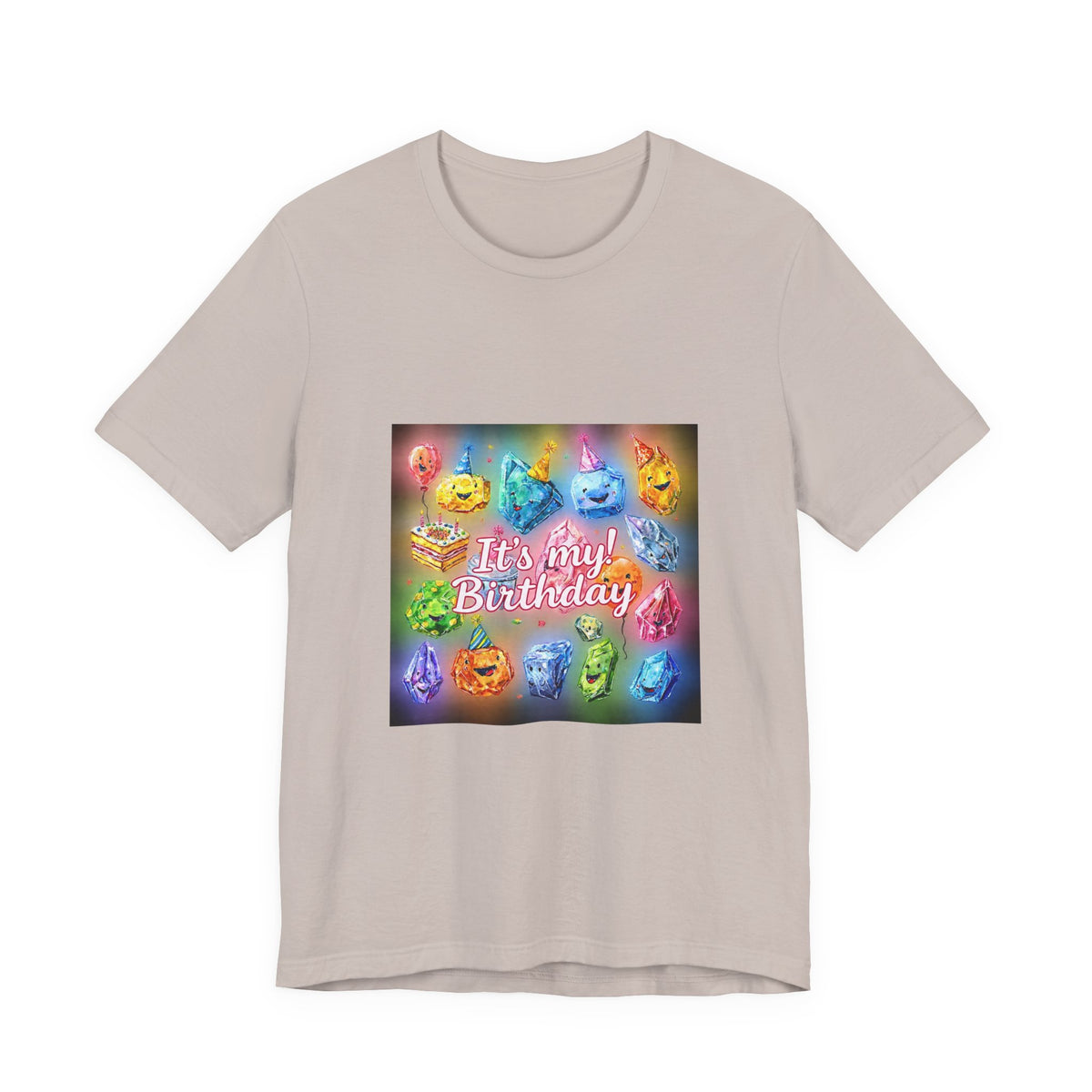 It's My Birthday Crystal Party T-Shirt | Light Neutrals