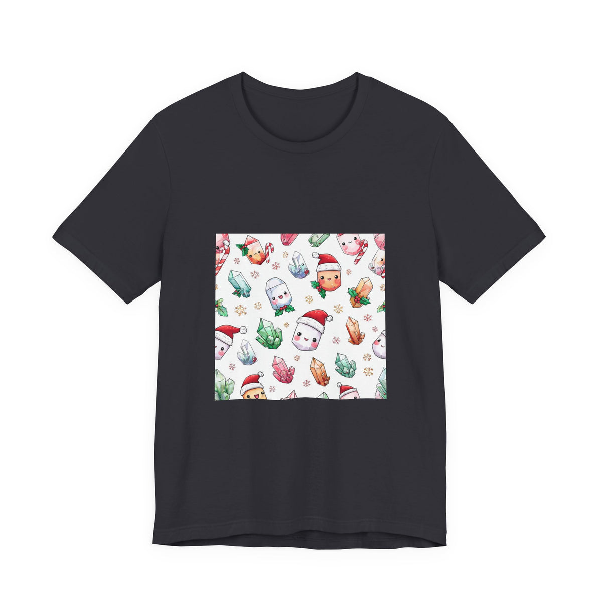 Pastel Christmas Crystal Friends T-Shirt | Dark Neutrals & Reds