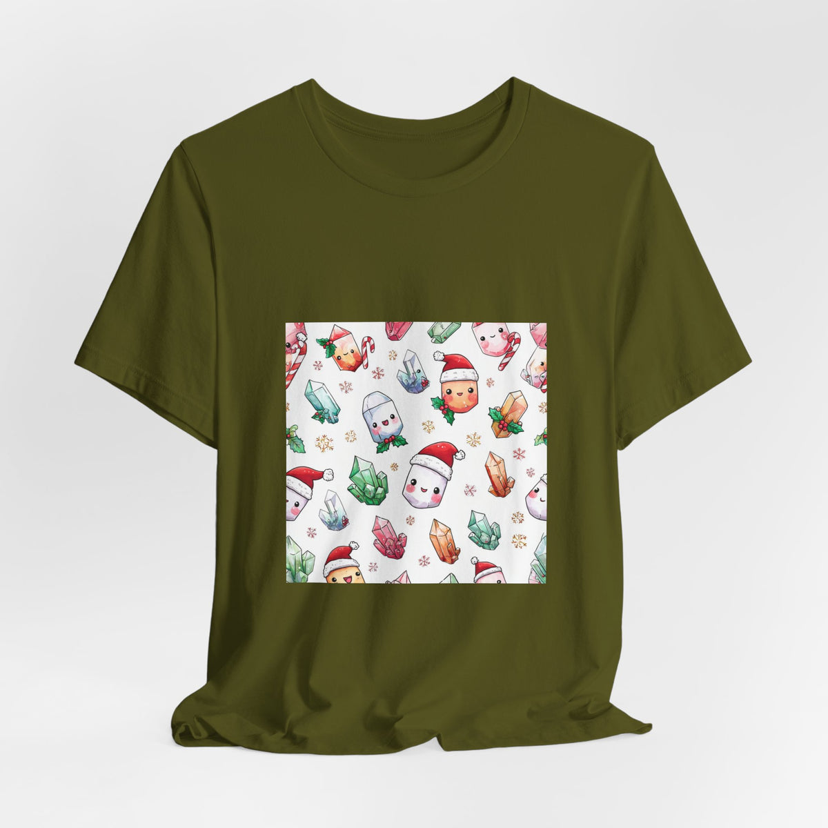 Pastel Christmas Crystal Friends T-Shirt | Greens