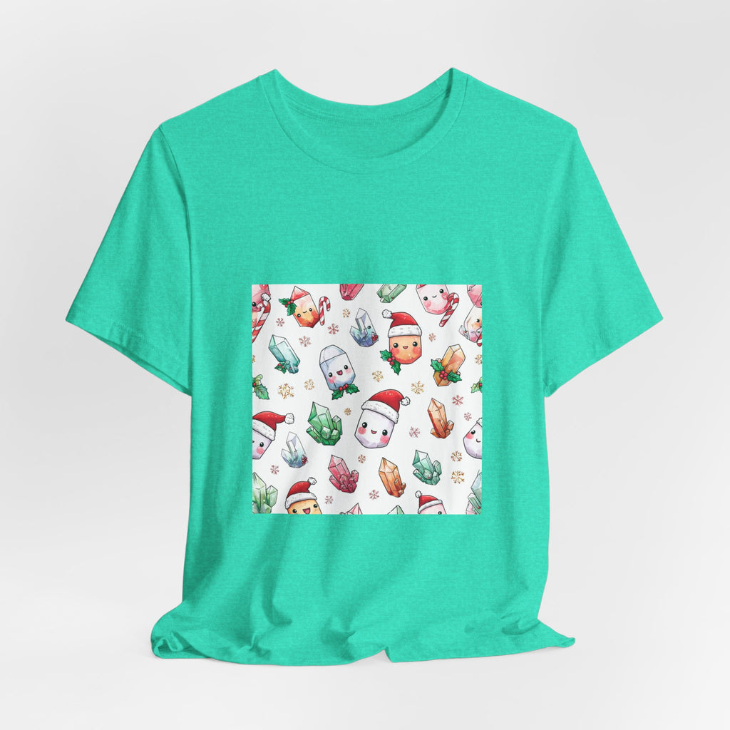 Pastel Christmas Crystal Friends T-Shirt | Soft Blues
