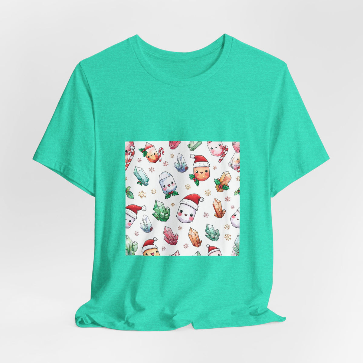 Pastel Christmas Crystal Friends T-Shirt | Soft Blues