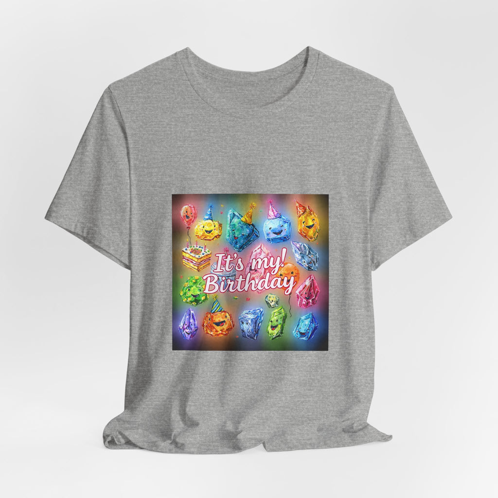 It's My Birthday Crystal Party T-Shirt | Light Neutrals