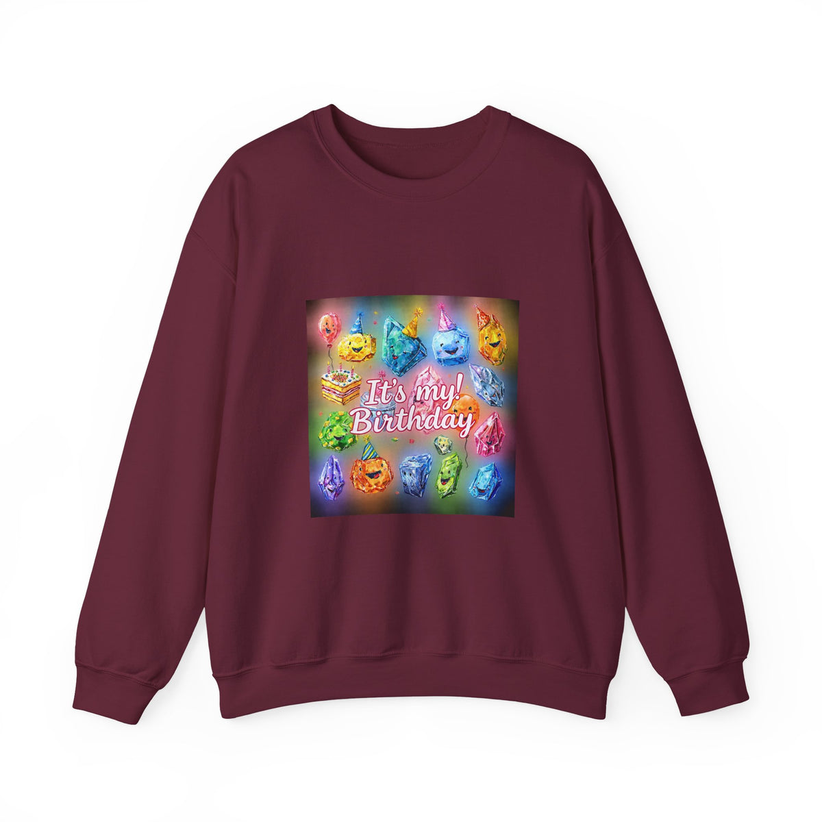 It's My Birthday Crystal Party Crewneck | Earth Tones & Brights