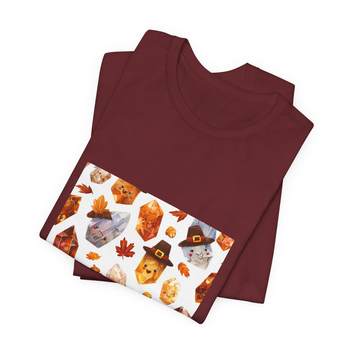 Thanksgiving Crystal Harvest T-Shirt | Earthy Reds & Browns