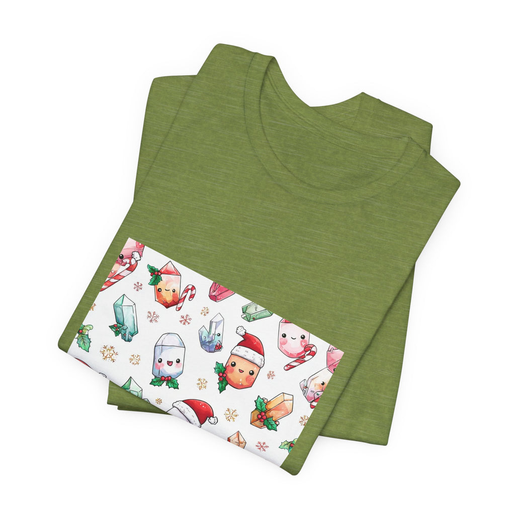 Pastel Christmas Crystal Friends T-Shirt | Greens