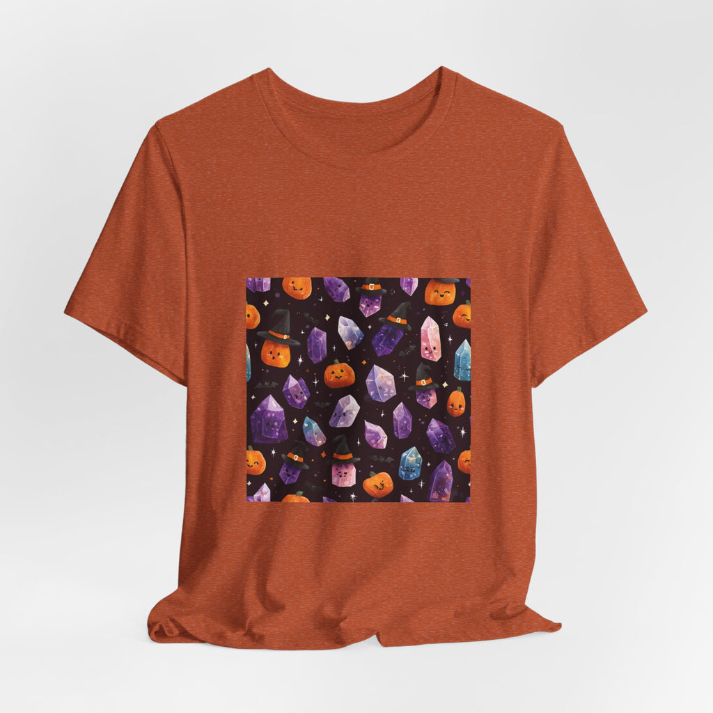 Halloween Crystal Party T-Shirt | Earthy Reds & Browns