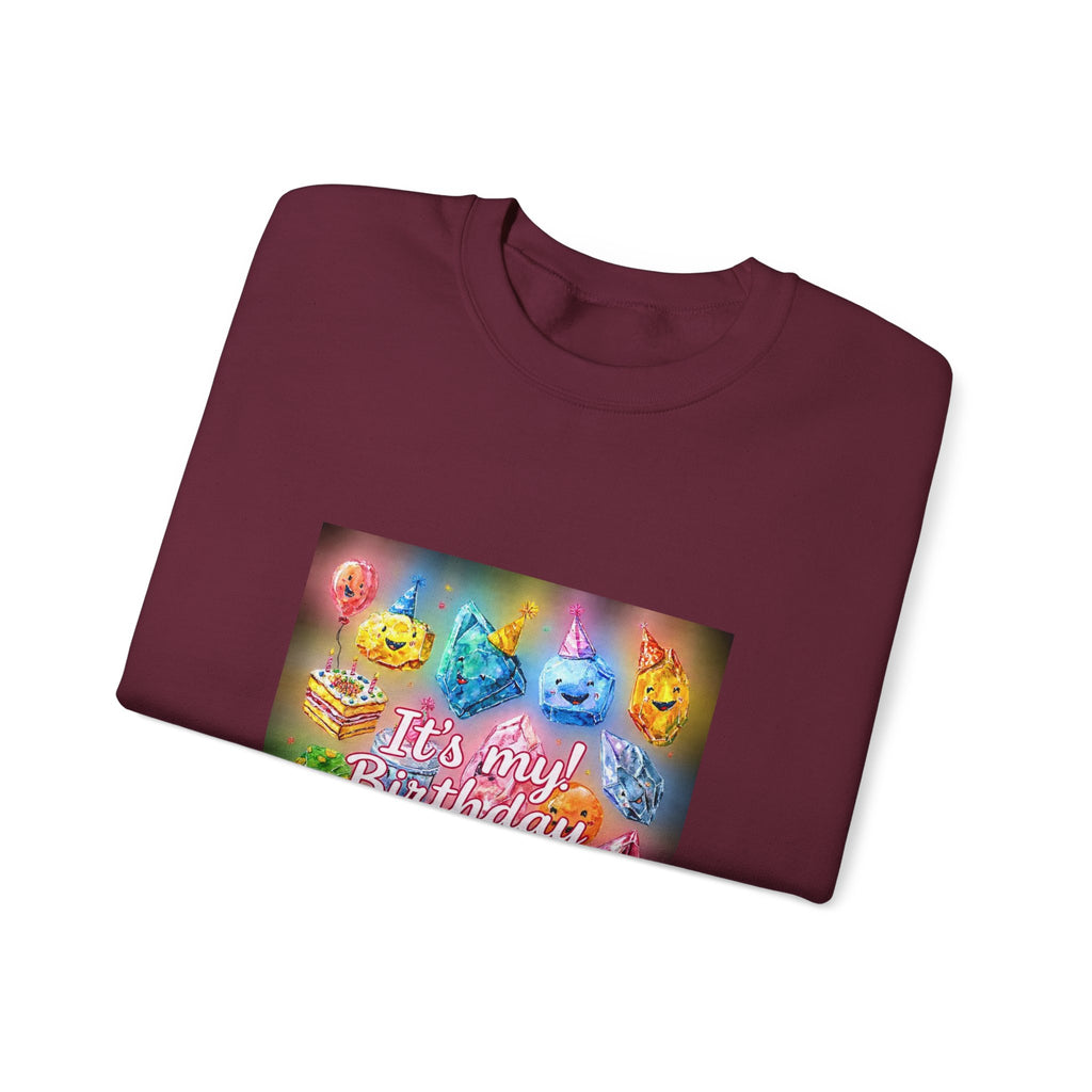 It's My Birthday Crystal Party Crewneck | Earth Tones & Brights