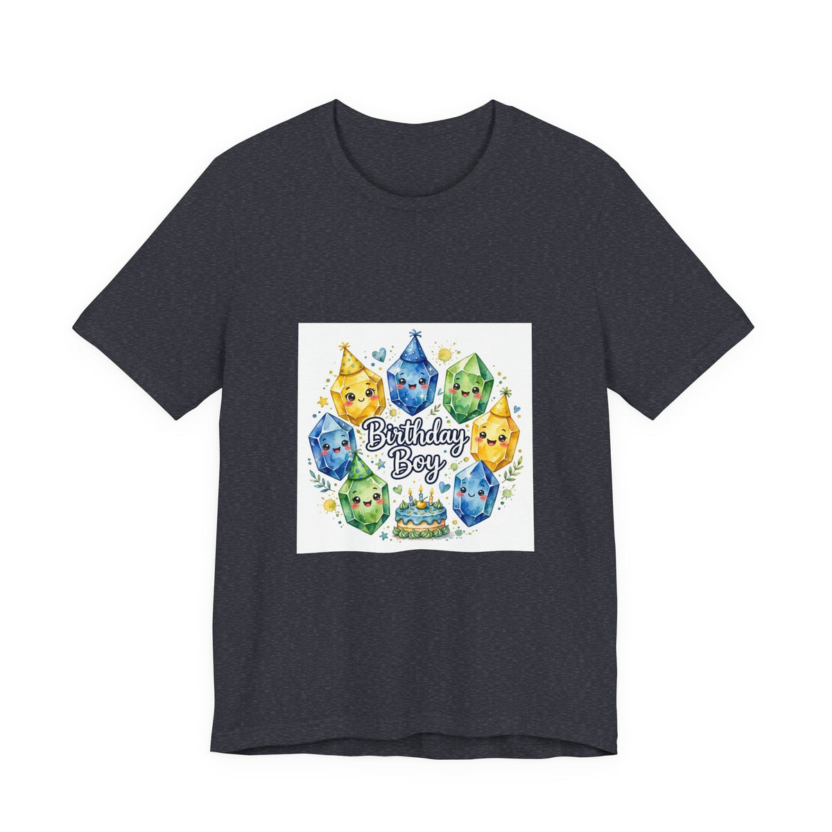Birthday Boy Crystal Party T-Shirt | Royal, Navy & Purple