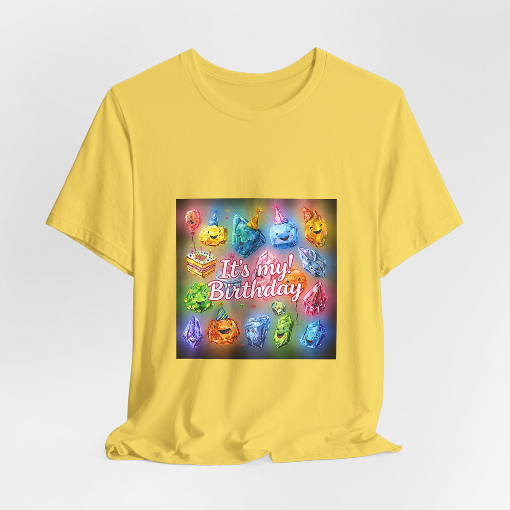 It's My Birthday Crystal Party T-Shirt | Golds, Mints & Teal