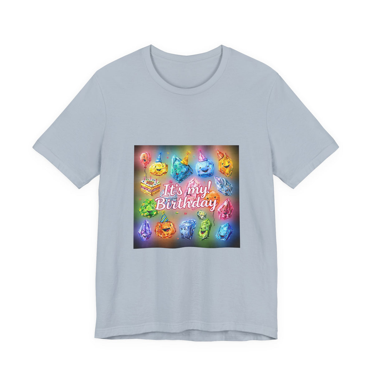 It's My Birthday Crystal Party T-Shirt | Soft Blues