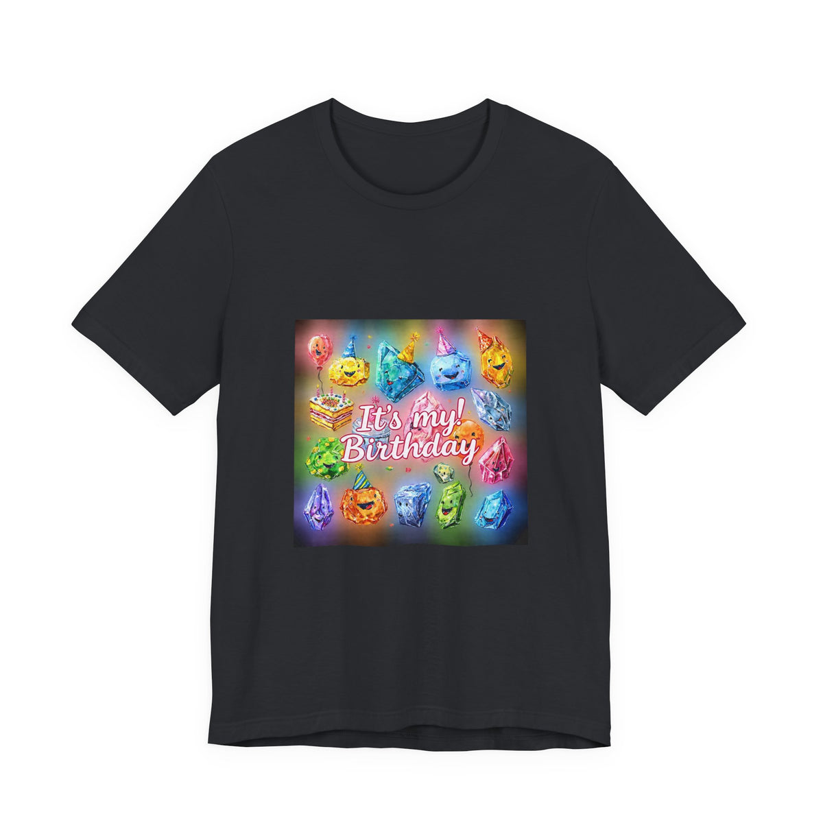 It's My Birthday Crystal Party T-Shirt | Dark Neutrals & Reds