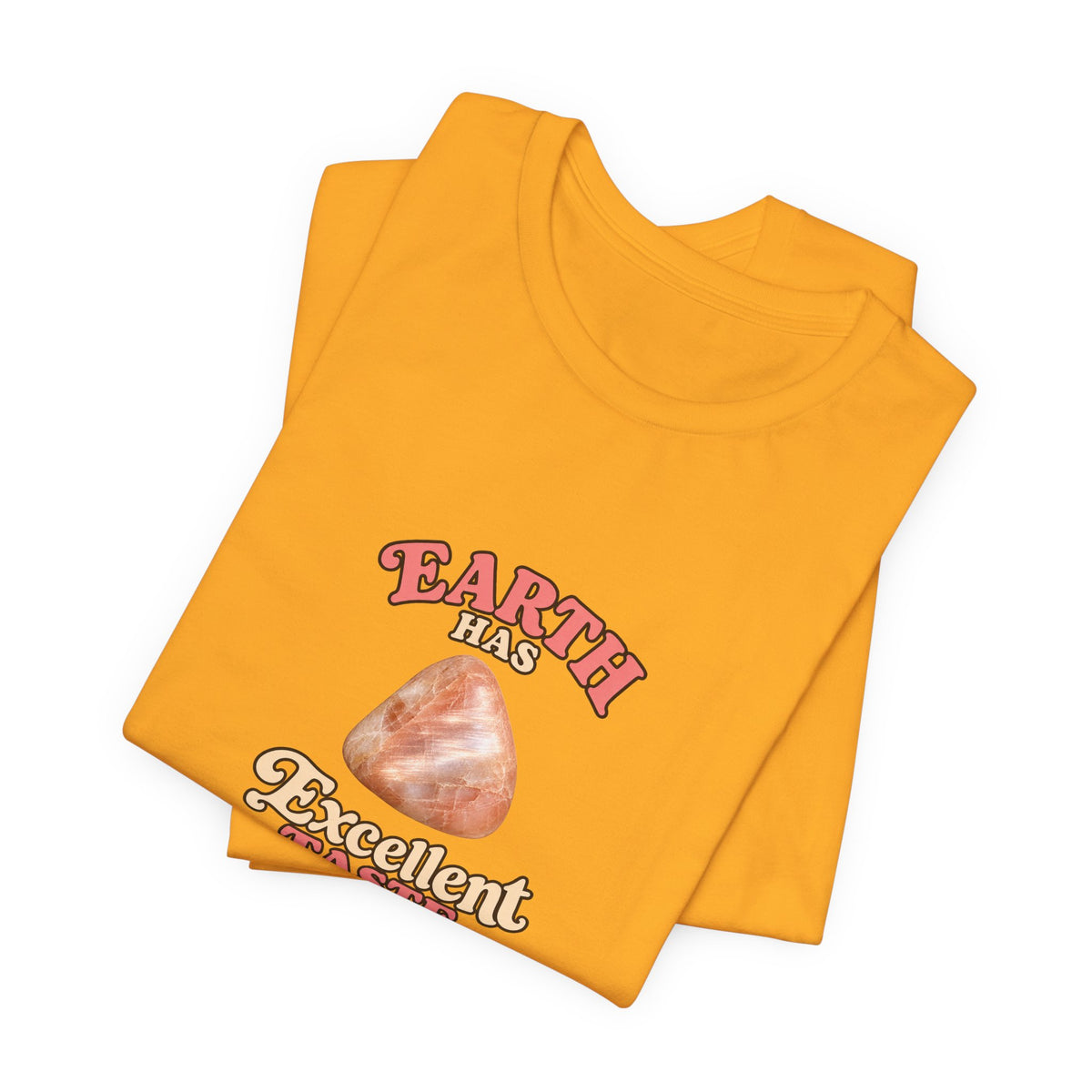 Earth Has Excellent Taste — Peach Moonstone Tee | Golds, Mints & Teal