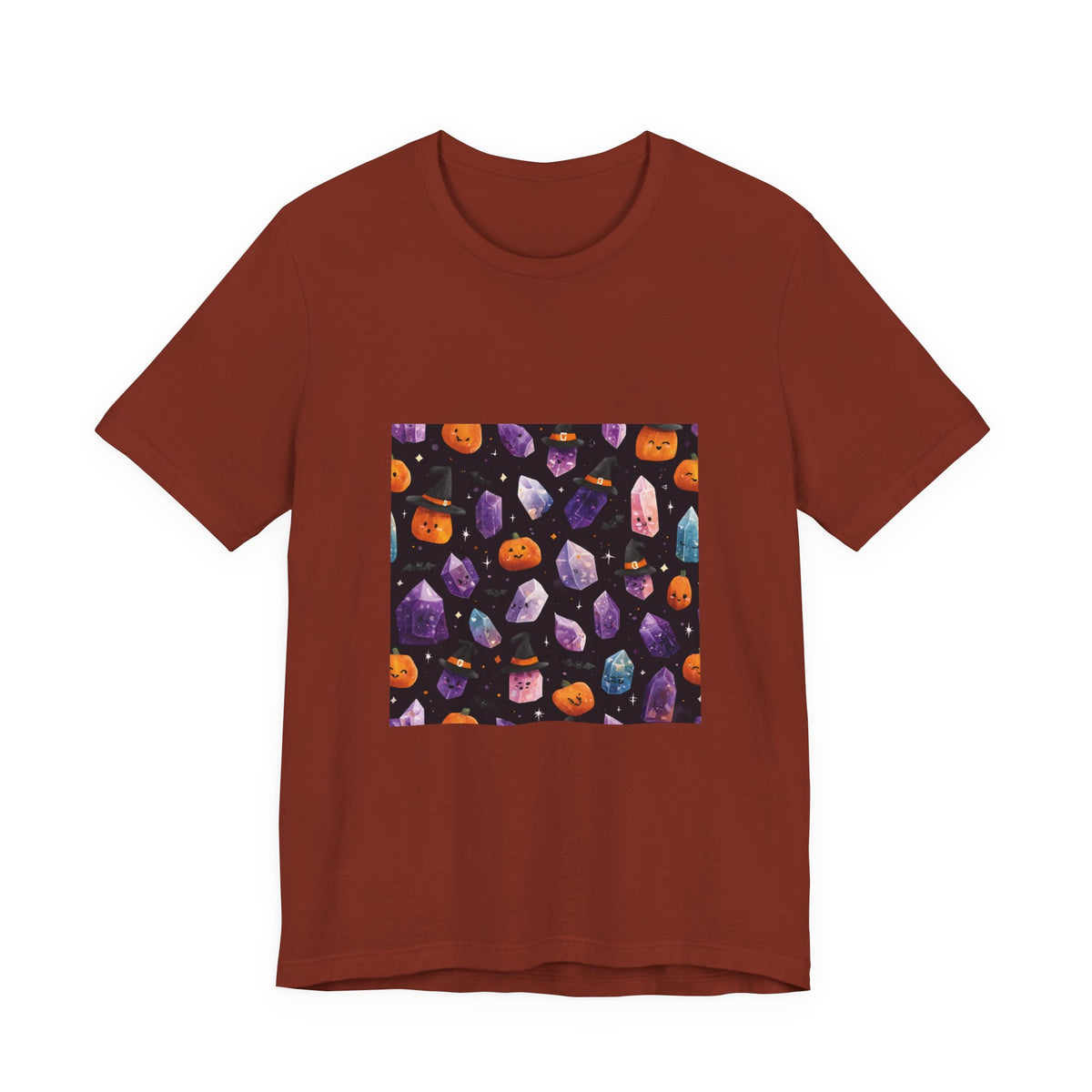 Halloween Crystal Party T-Shirt | Earthy Reds & Browns