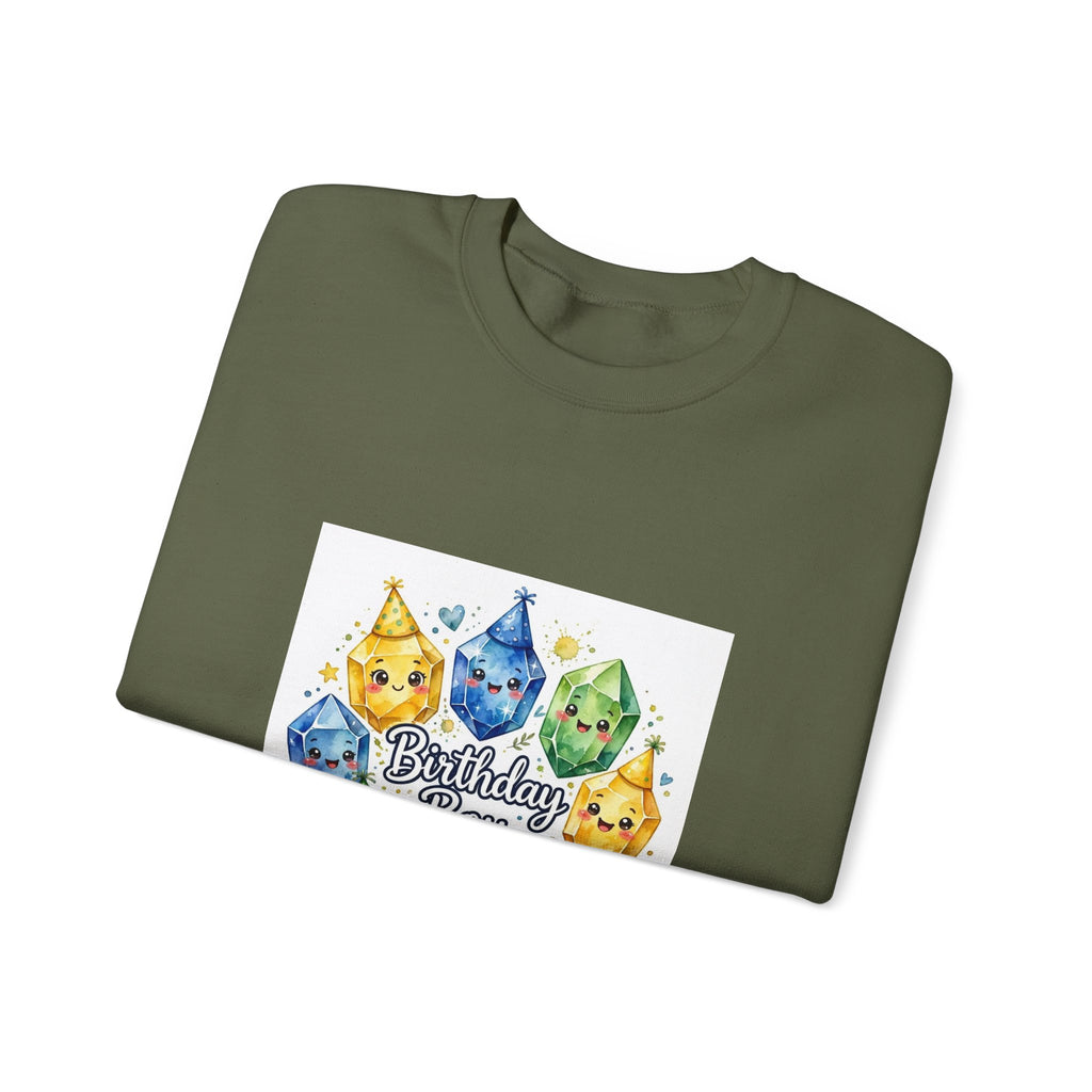 Birthday Boy Crystal Party Crewneck | Earth Tones & Brights