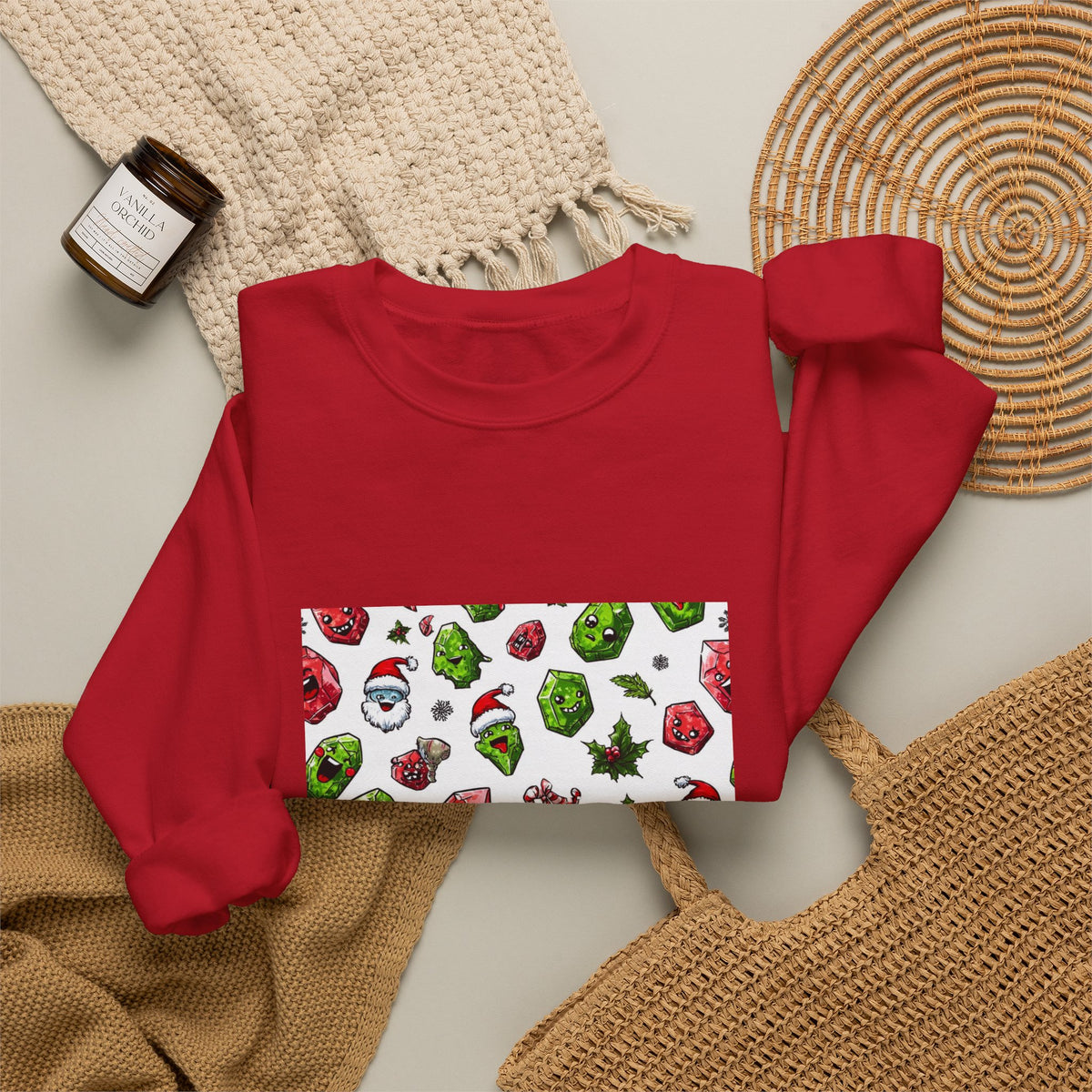 Christmas Crystal Cheer Crewneck | Neutrals & Reds