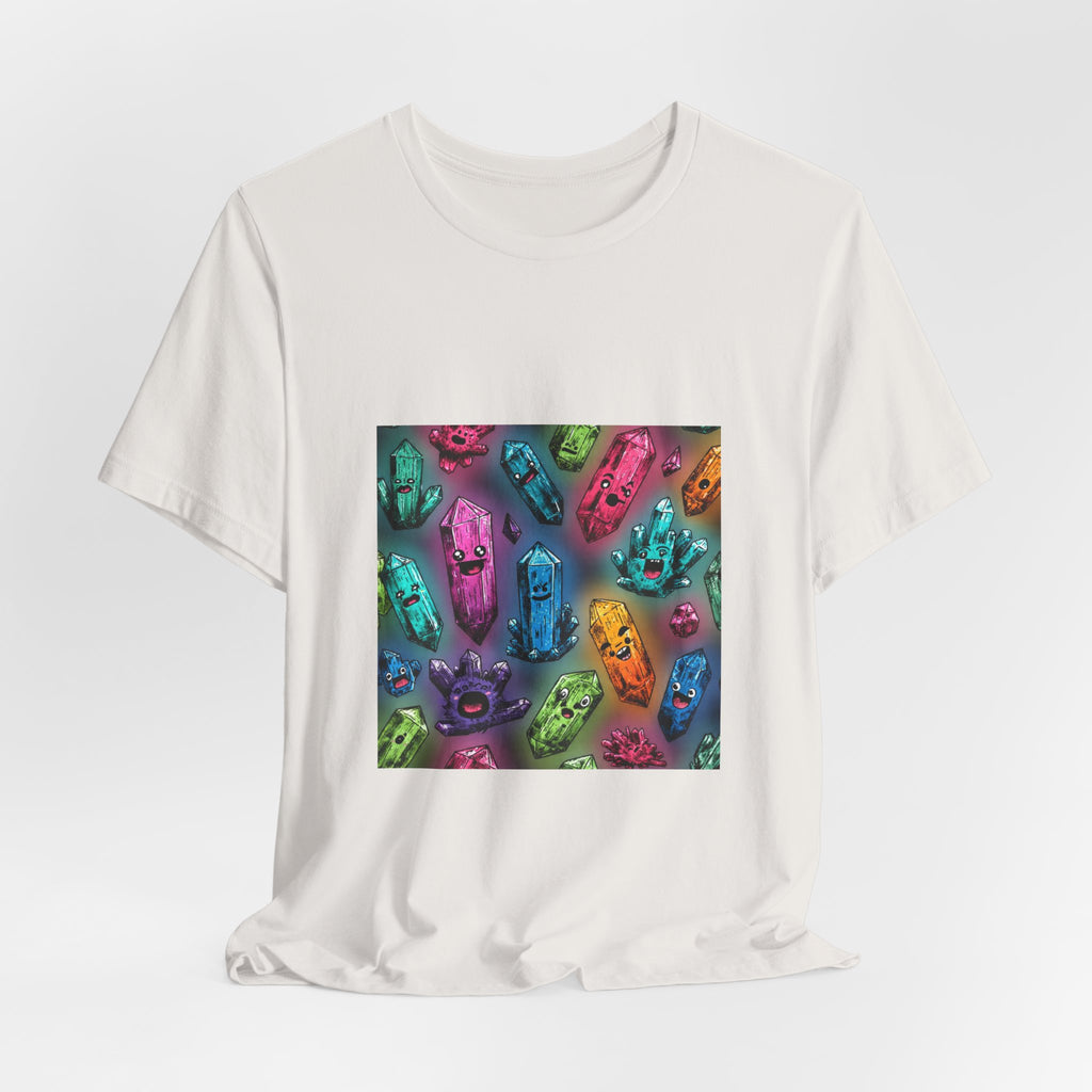 Colorful Crystal Characters T-Shirt | Light Neutrals