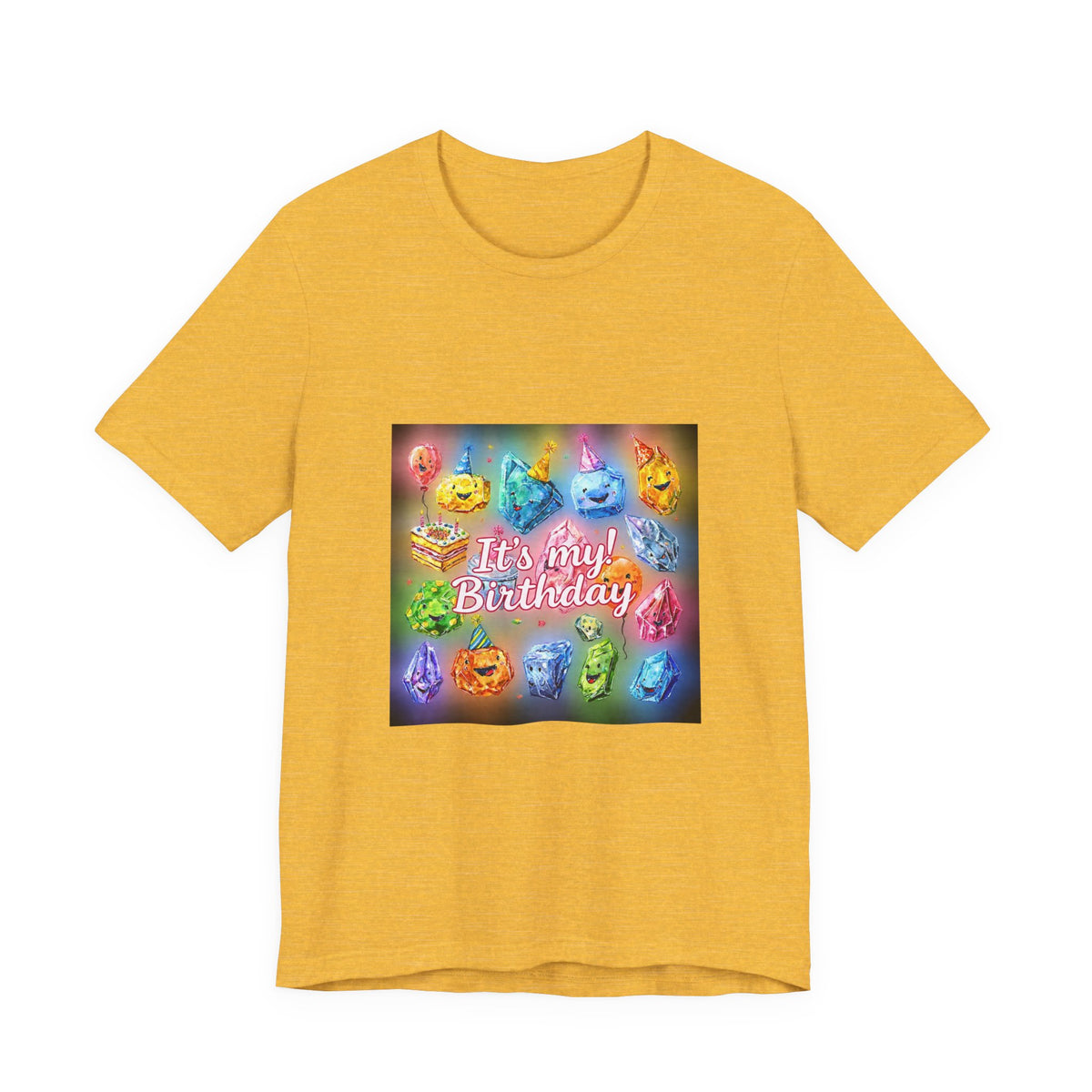 It's My Birthday Crystal Party T-Shirt | Golds, Mints & Teal