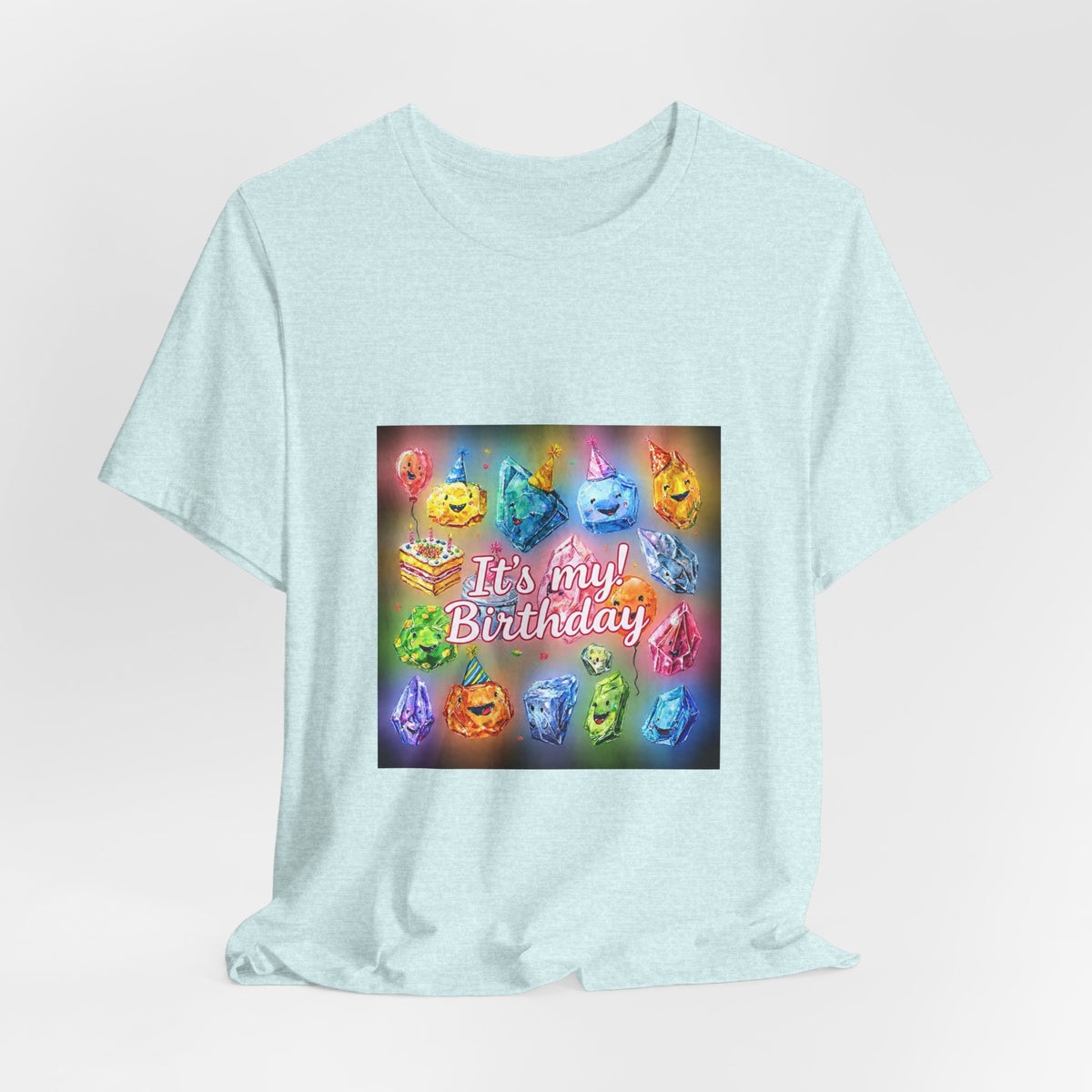 It's My Birthday Crystal Party T-Shirt | Soft Blues