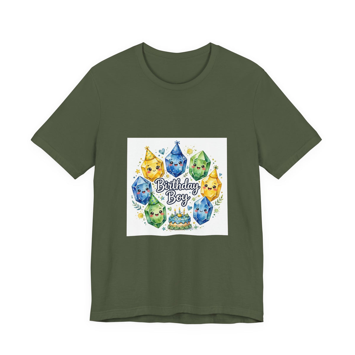 Birthday Boy Crystal Party T-Shirt | Greens