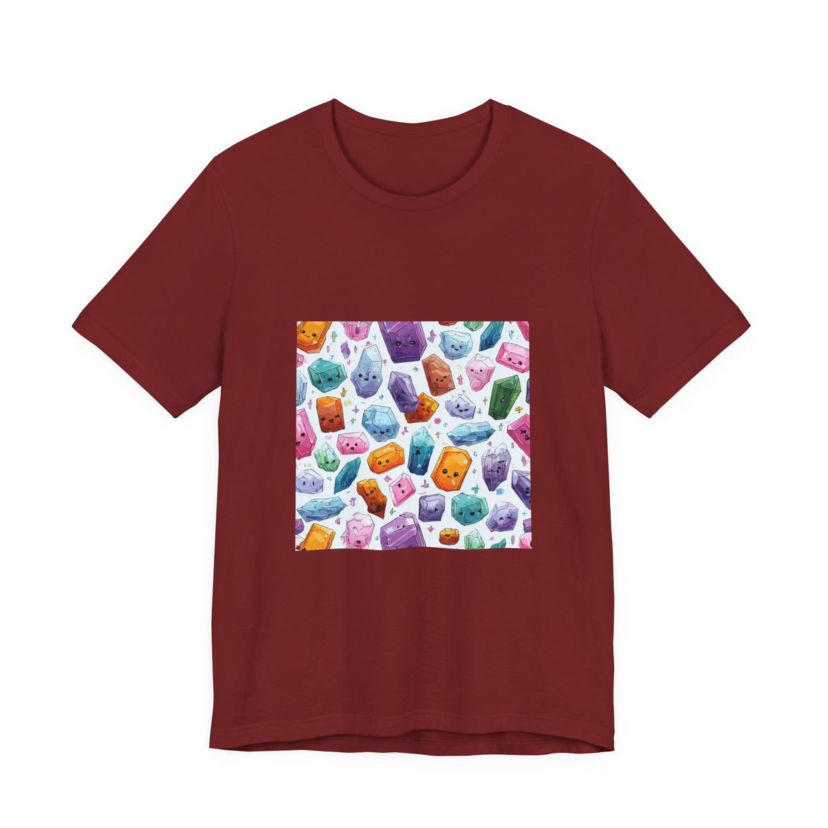 Pastel Crystal Friends T-Shirt | Earthy Reds & Browns