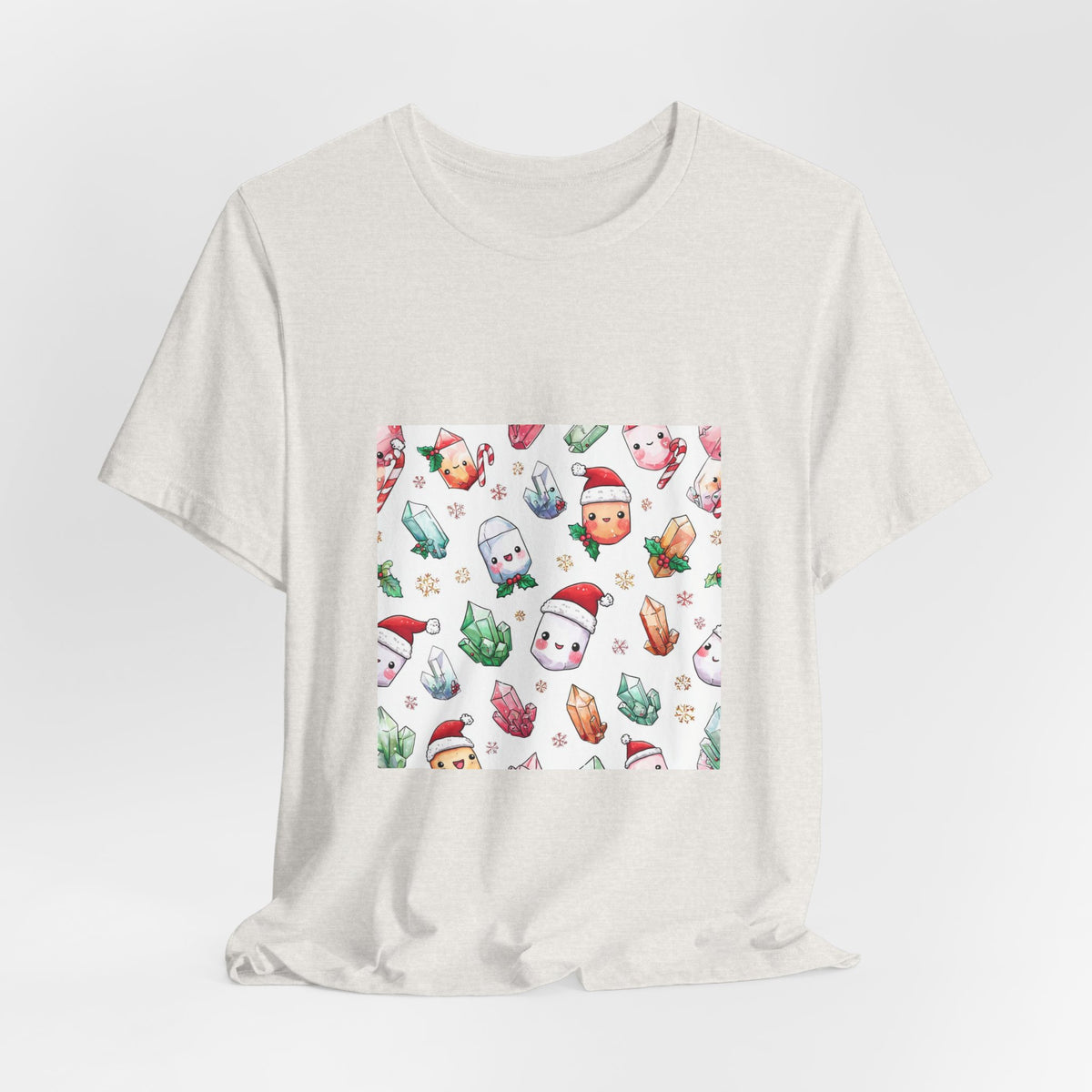 Pastel Christmas Crystal Friends T-Shirt | Sandy Neutrals & Oranges