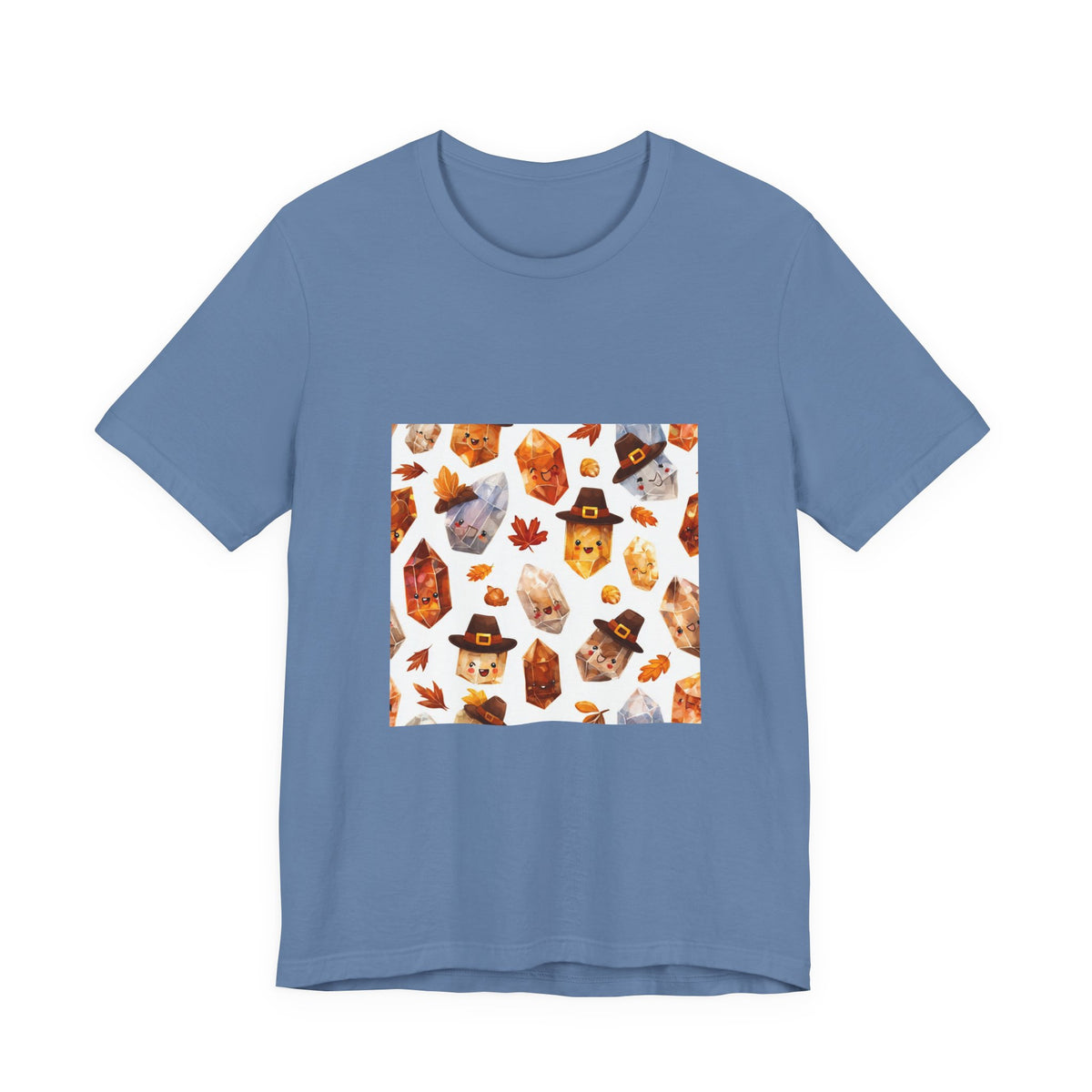 Thanksgiving Crystal Harvest T-Shirt | Soft Blues