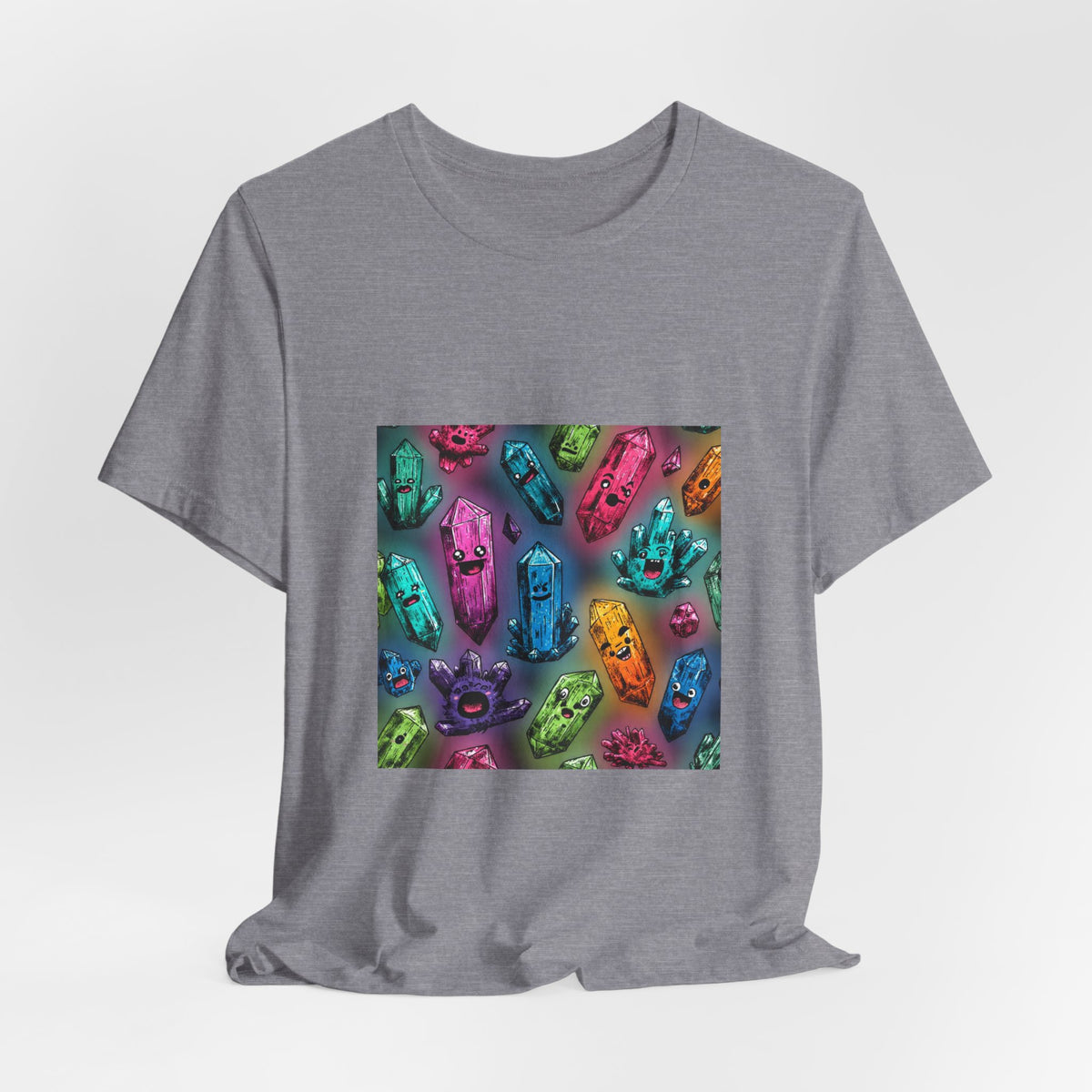 Colorful Crystal Characters T-Shirt | Light Neutrals