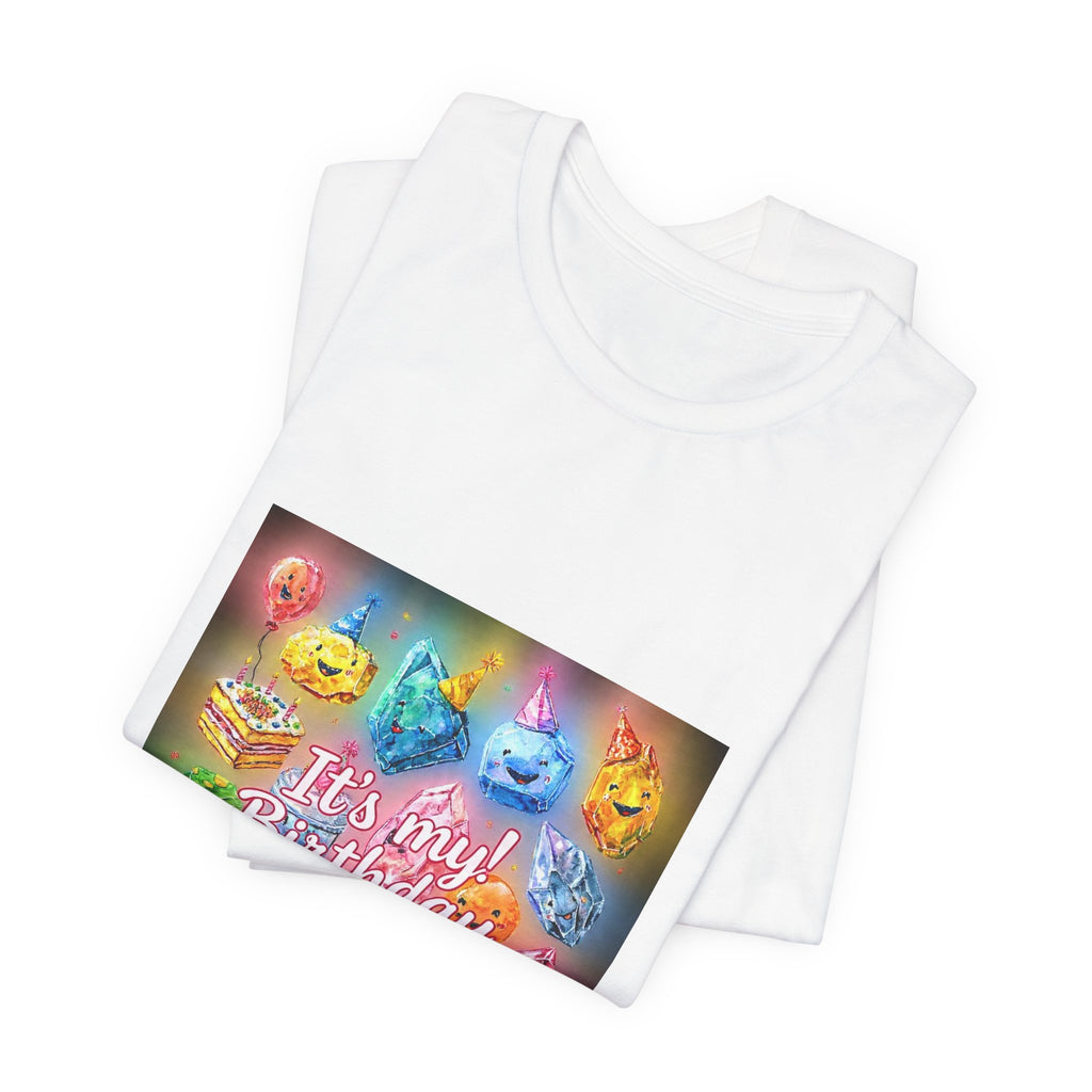 It's My Birthday Crystal Party T-Shirt | Light Neutrals