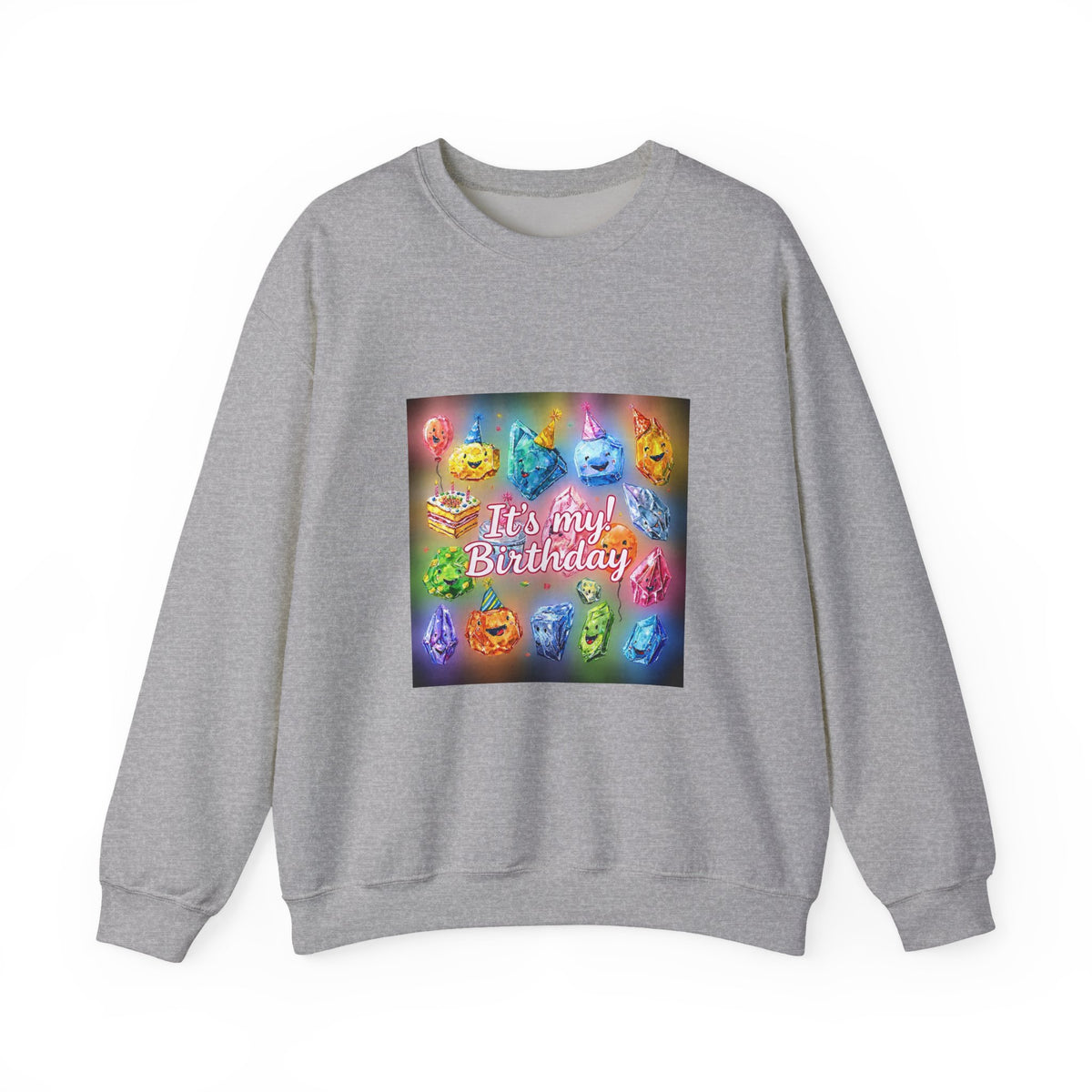 It's My Birthday Crystal Party Crewneck | Neutrals & Reds