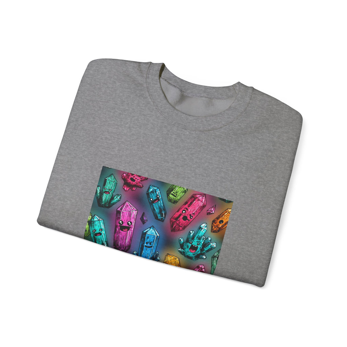 Colorful Crystal Characters Crewneck | Neutrals & Reds