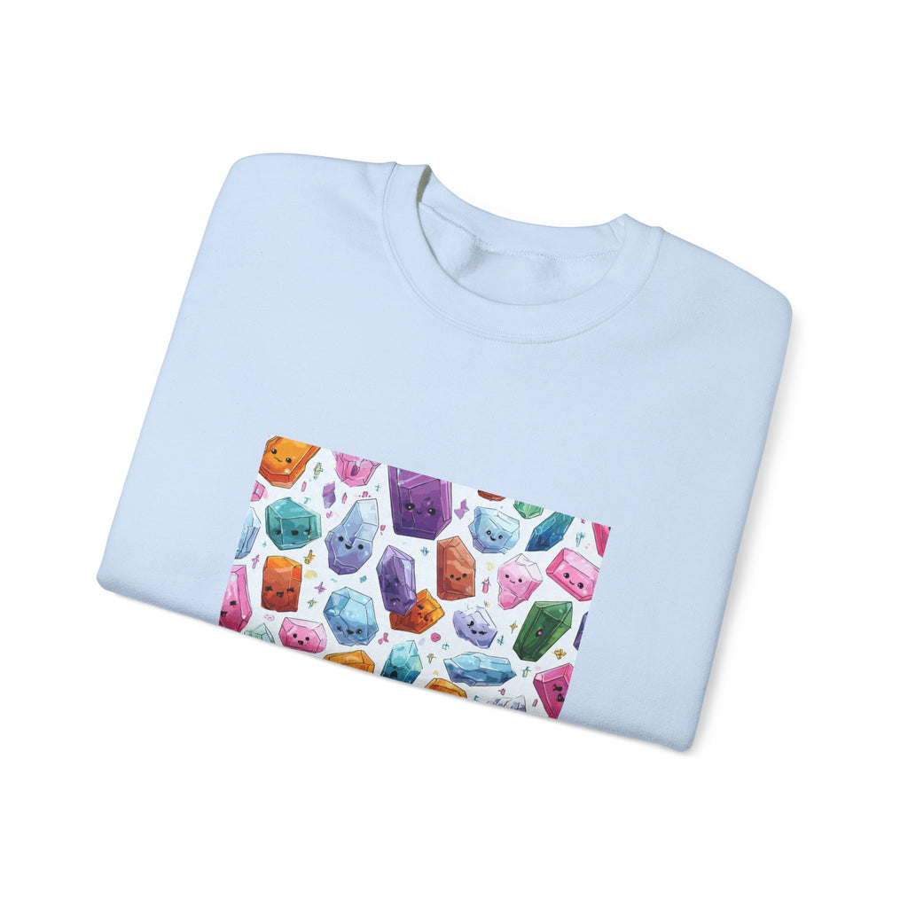 Pastel Crystal Friends Crewneck | Blues, Purples & Pinks