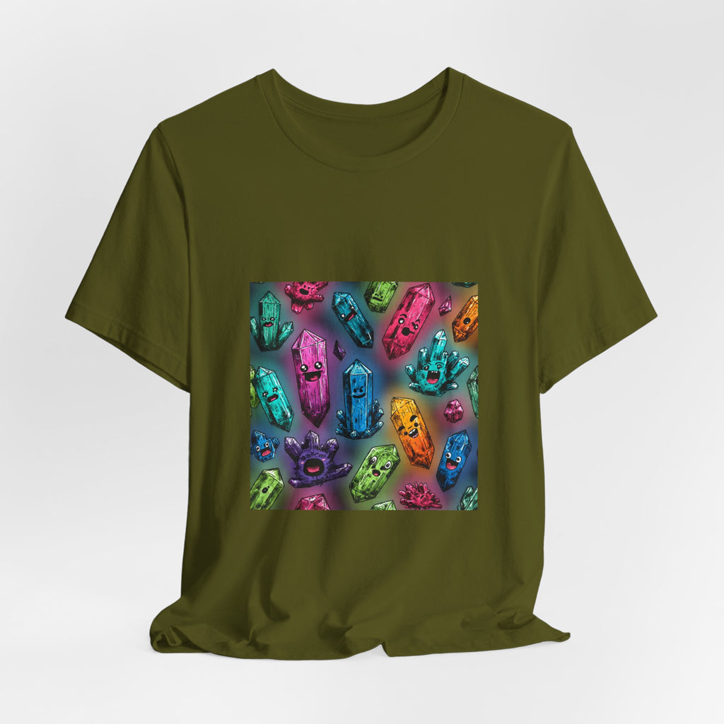 Colorful Crystal Characters T-Shirt | Greens
