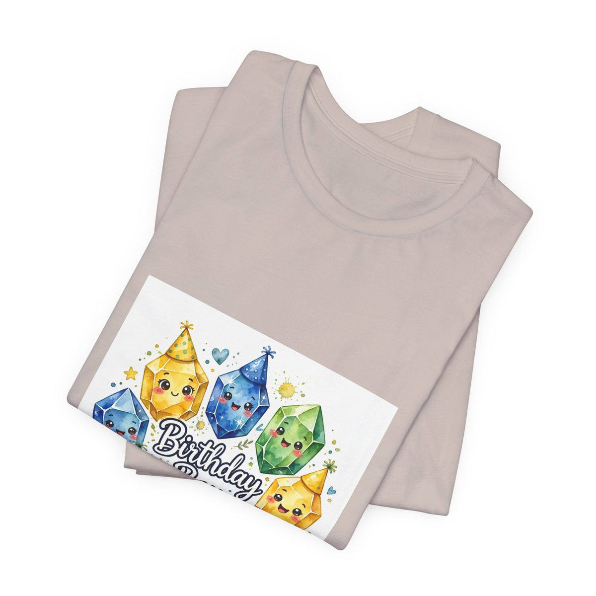 Birthday Boy Crystal Party T-Shirt | Light Neutrals