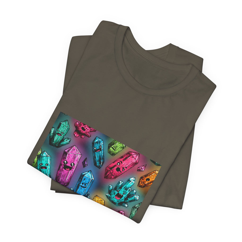 Colorful Crystal Characters T-Shirt | Greens
