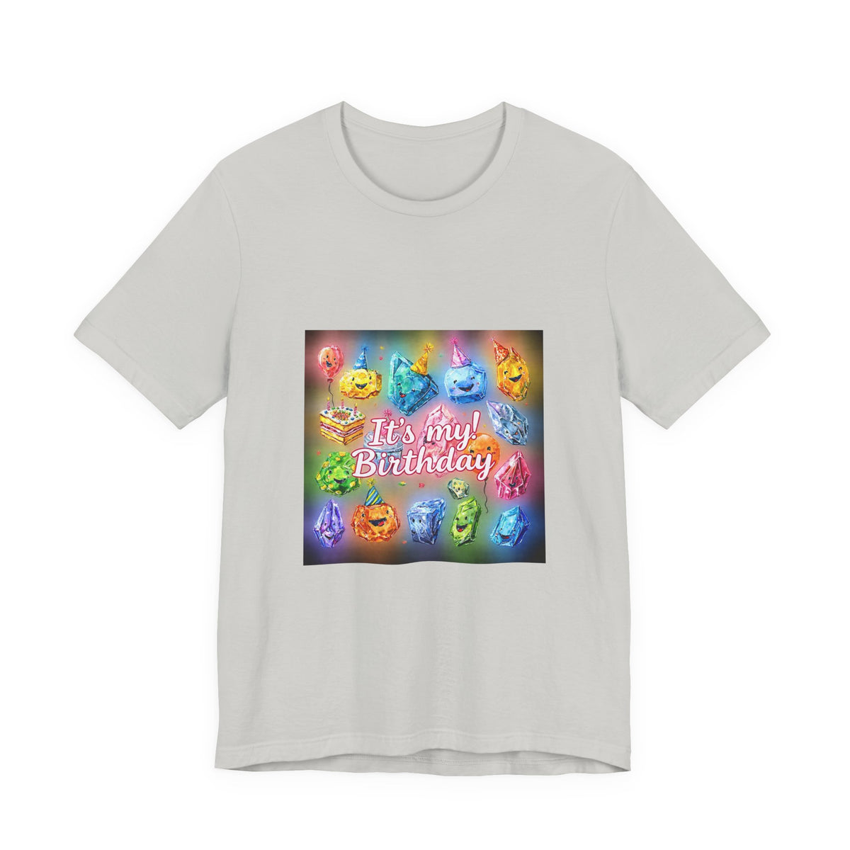 It's My Birthday Crystal Party T-Shirt | Light Neutrals