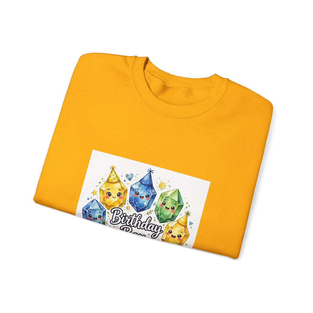 Birthday Boy Crystal Party Crewneck | Earth Tones & Brights