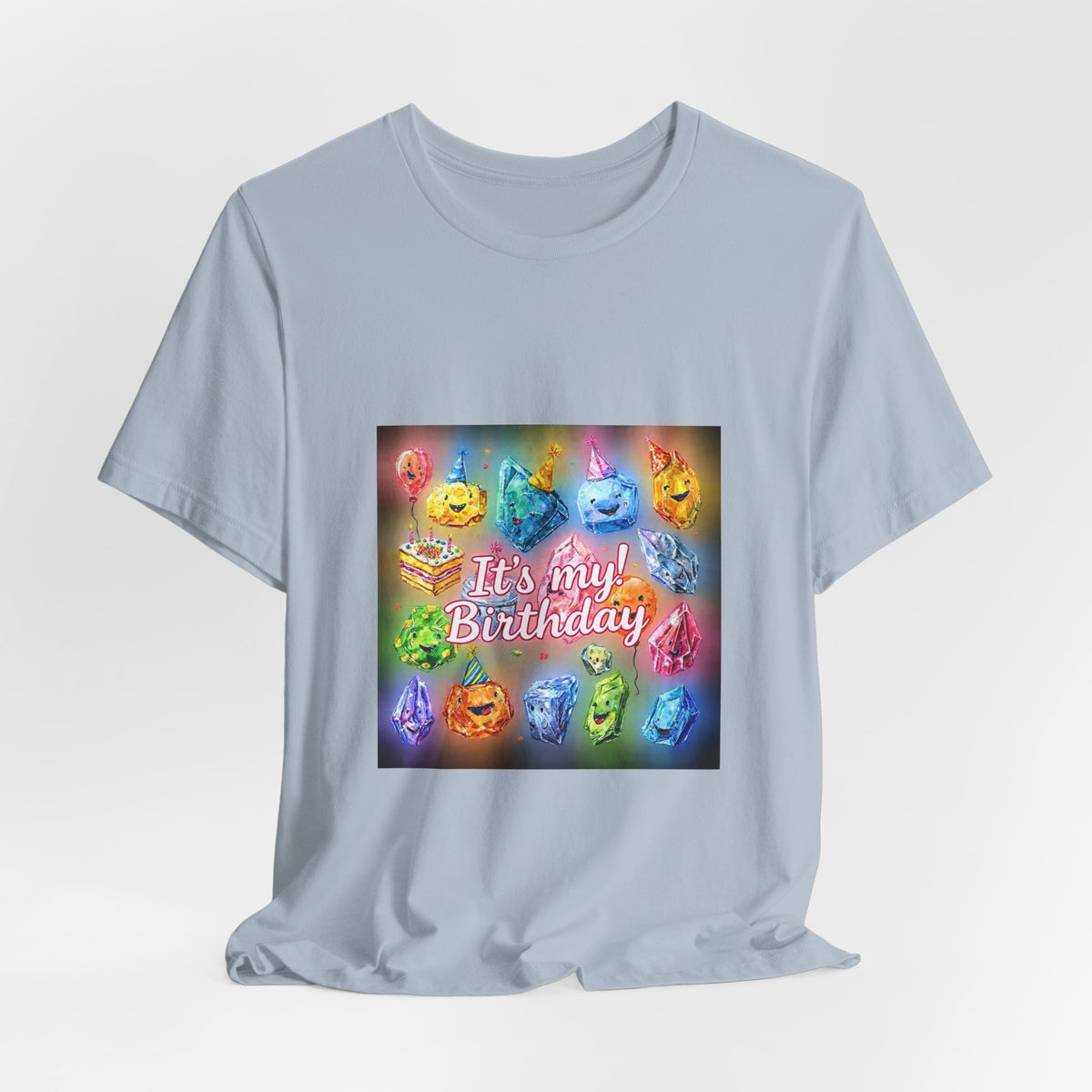 It's My Birthday Crystal Party T-Shirt | Soft Blues