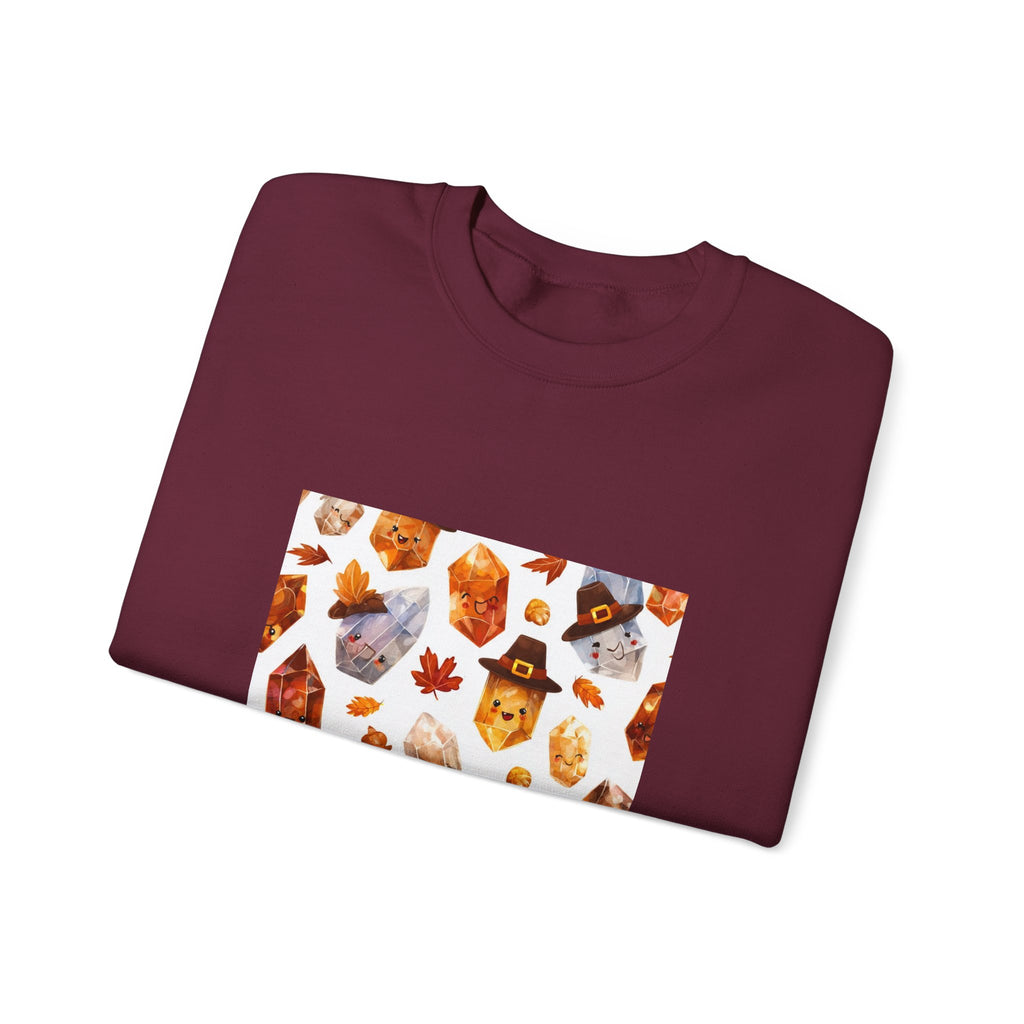 Thanksgiving Crystal Harvest Crewneck | Earth Tones & Brights