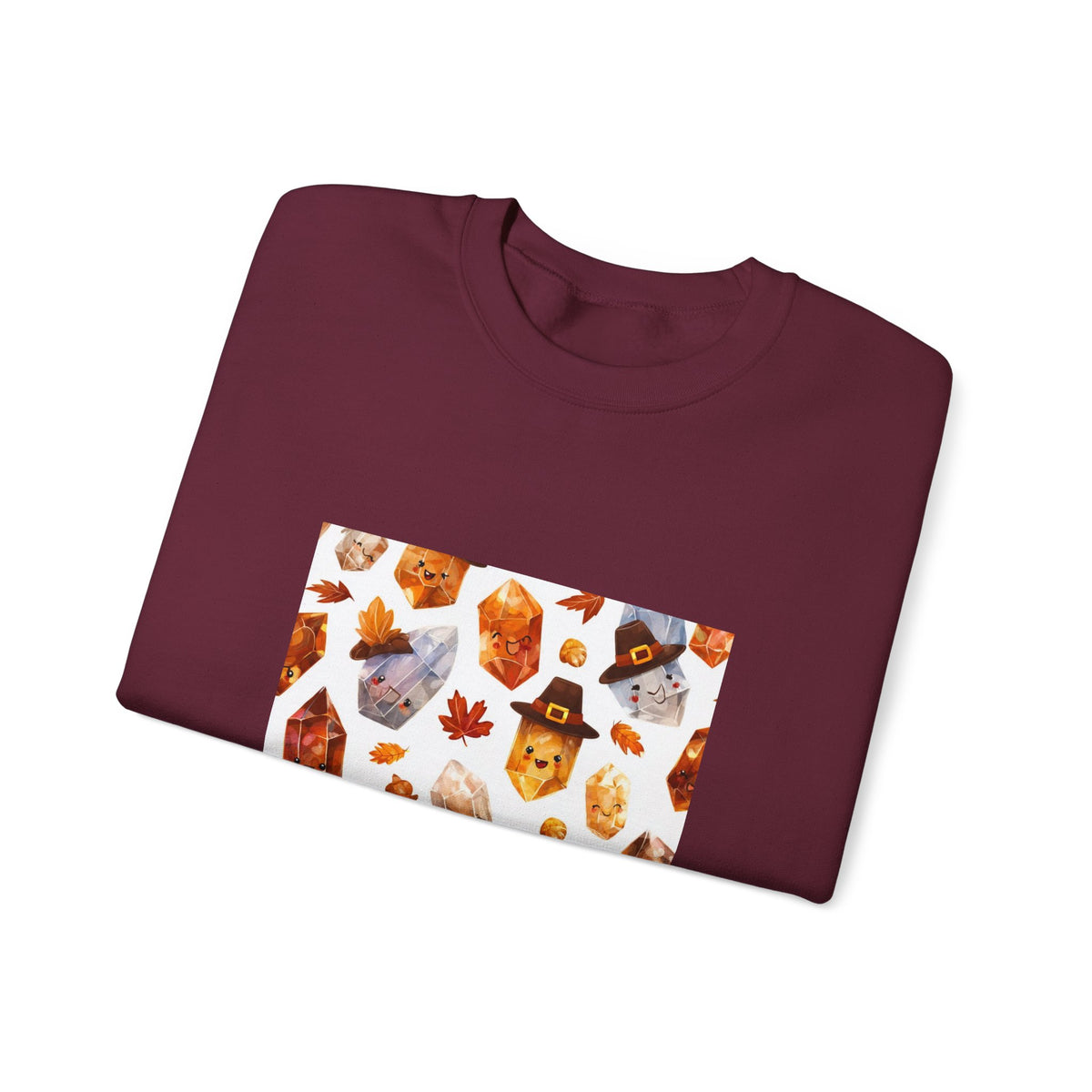 Thanksgiving Crystal Harvest Crewneck | Earth Tones & Brights