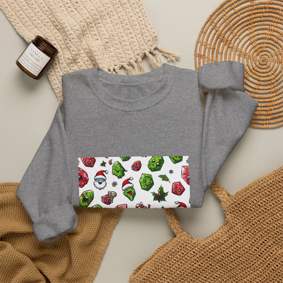 Christmas Crystal Cheer Crewneck | Neutrals & Reds