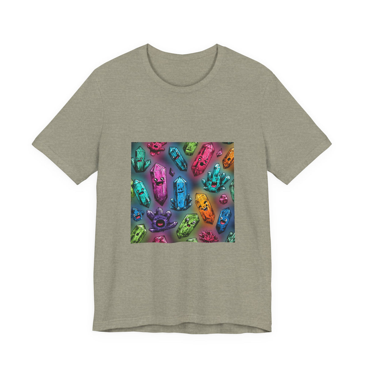 Colorful Crystal Characters T-Shirt | Light Neutrals