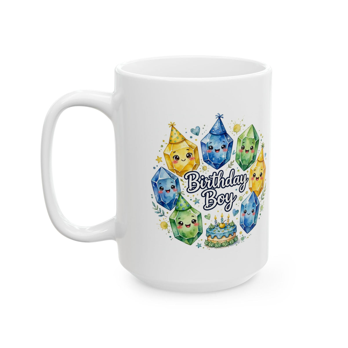 Birthday Boy Crystal Party White Mug