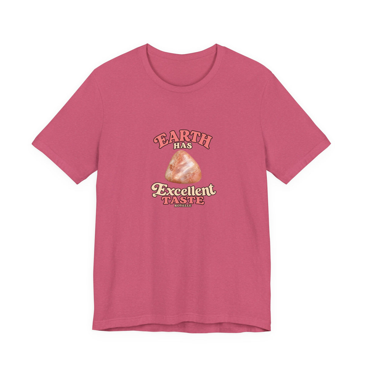 Earth Has Excellent Taste — Peach Moonstone Tee | Dark Neutrals & Reds